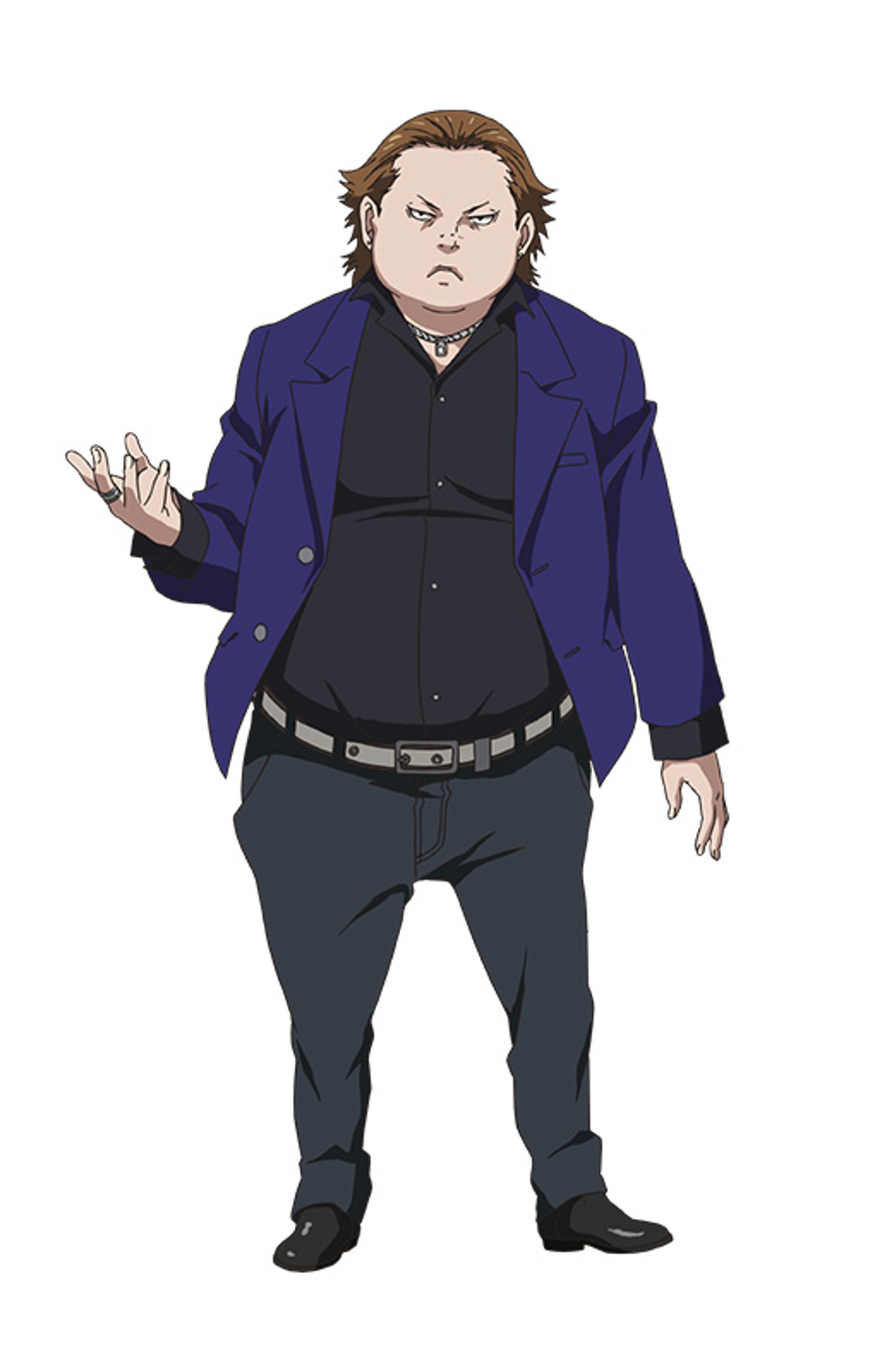 A heavyset man with a shaved head and a stern expression, dressed in an expensive suit.