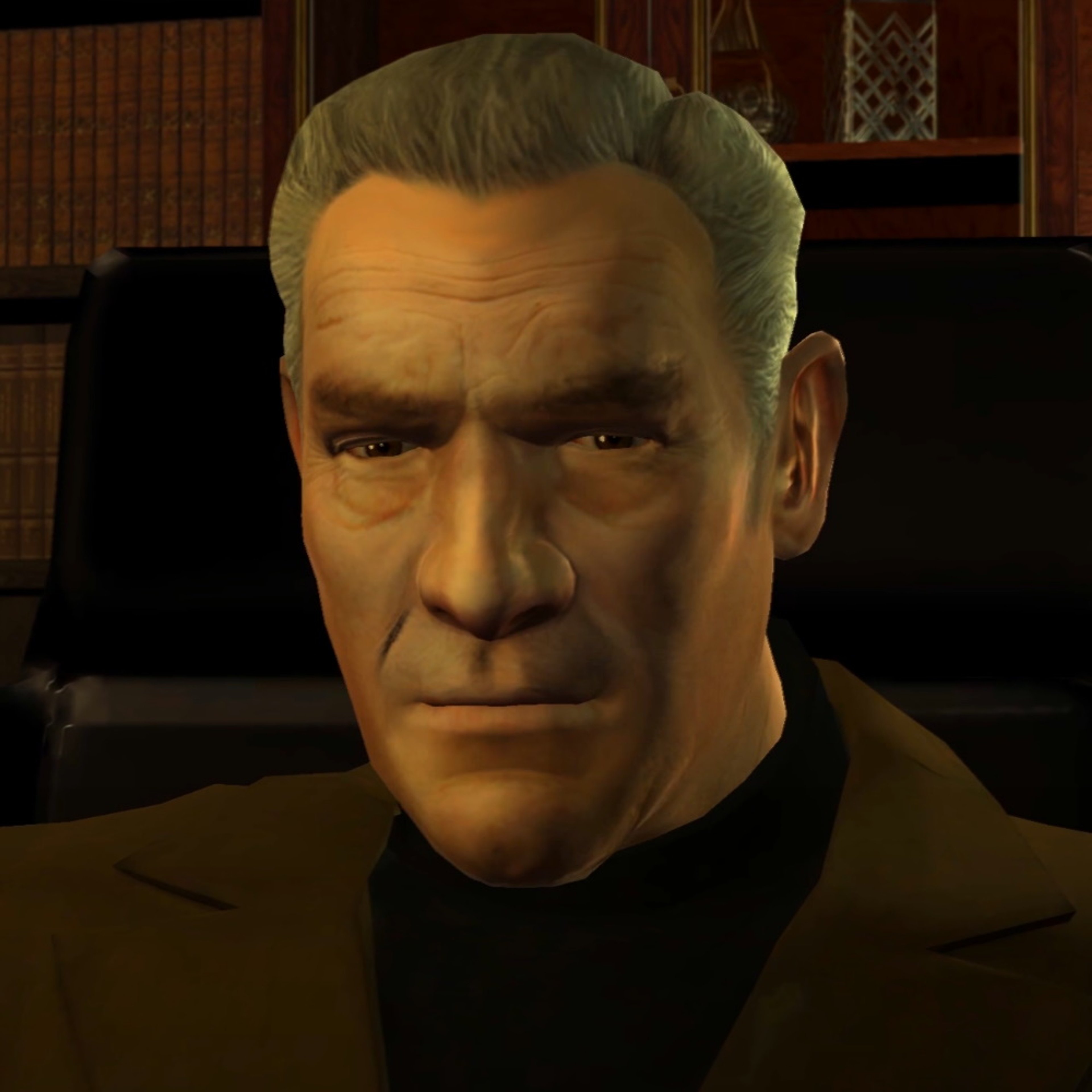 A middle-aged man in a dark suit, likely a character from the Grand Theft Auto video game series.