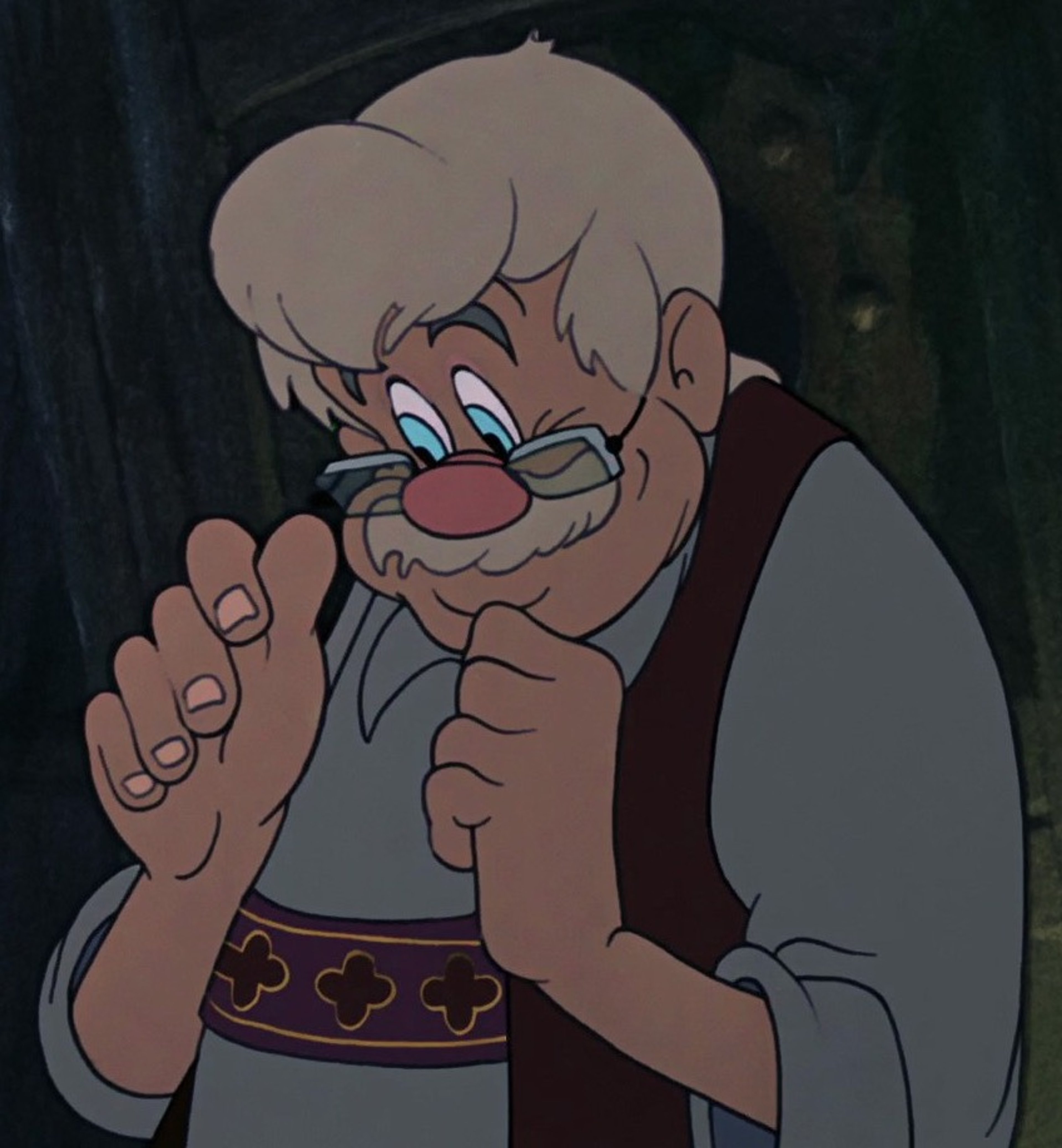 Elderly woodcarver Geppetto from Disney's Pinocchio