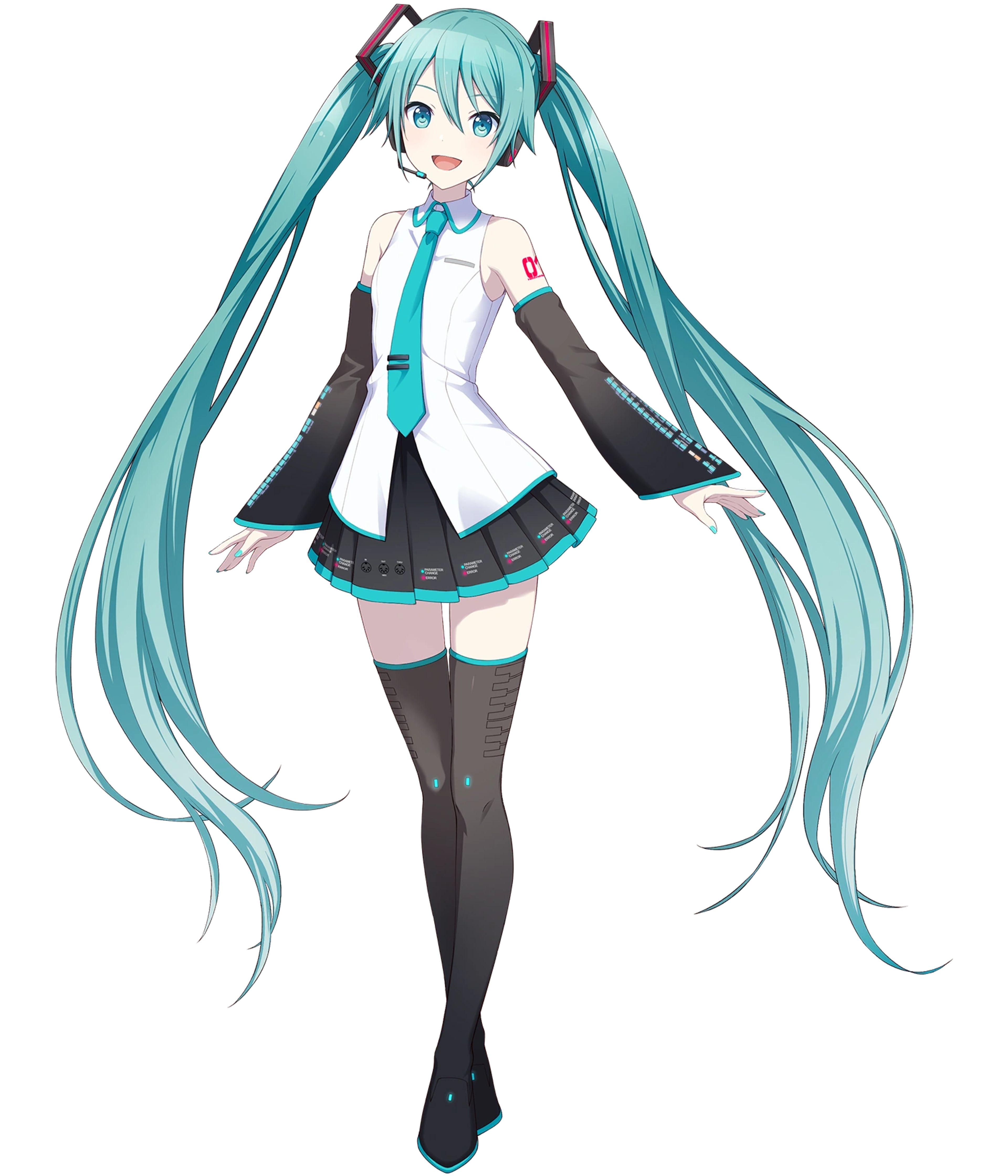 Hatsune Miku, virtual singer with turquoise twin-tails
