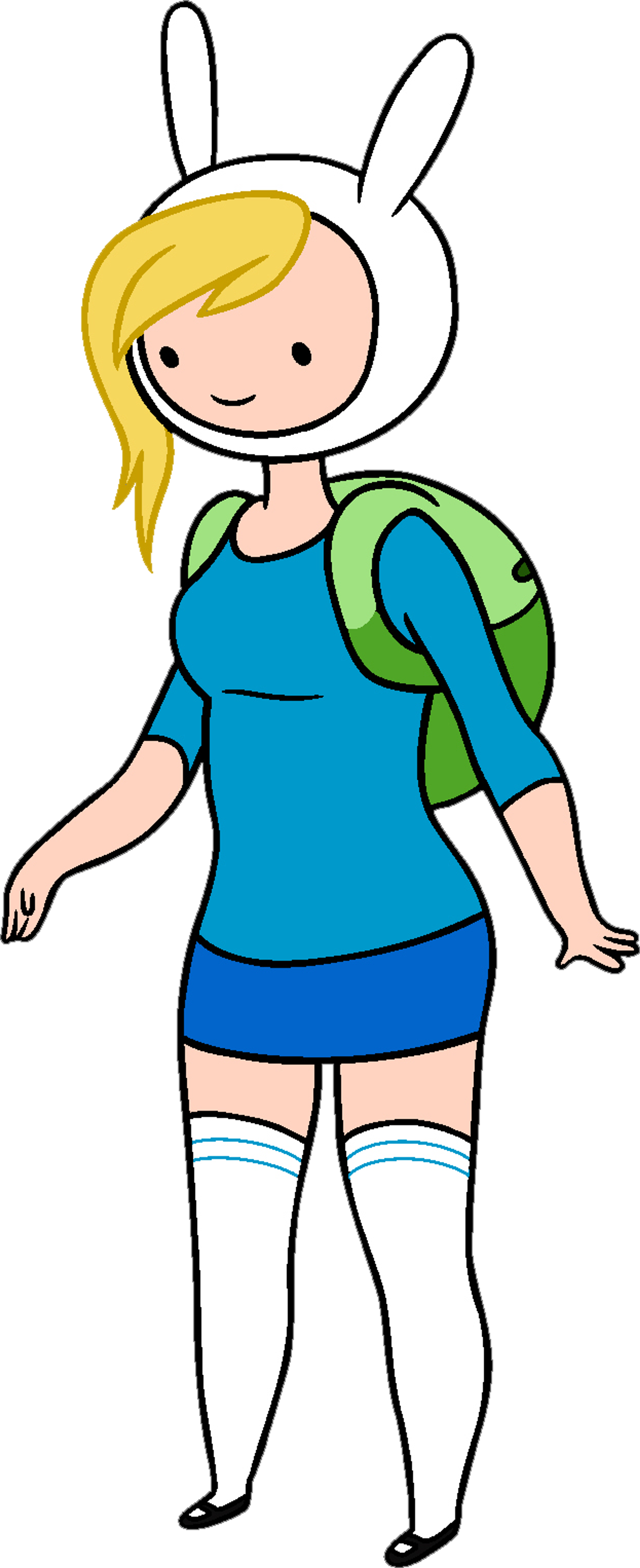 A cartoon character of a young, blonde-haired female adventurer