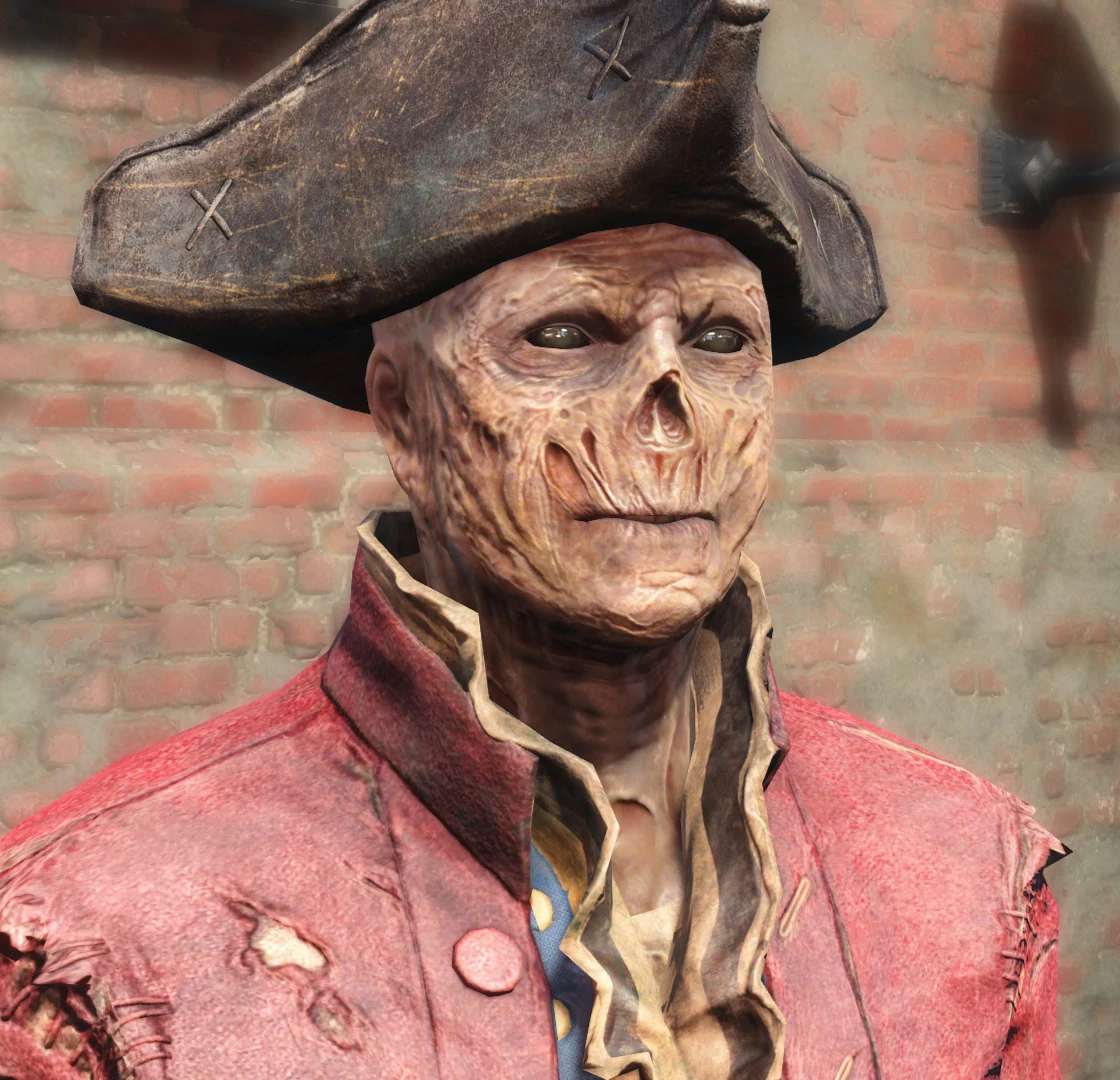 Hancock is the estranged younger brother of Diamond City's Mayor McDonough, with whom he had a rocky relationship.,When McDonough ran on an anti-ghoul platform, Hancock abandoned Diamond City and tried to save as many ghouls as he could by relocating them to Goodneighbor.,Devastated by his failure to protect the ghouls, Hancock fell into a spiral of depression and drug abuse.,He witnessed the murder of a drifter, which pushed him to his lowest point, leading him to an intense bender of drug use.,After regaining consciousness, Hancock found a new purpose in leading Goodneighbor and protecting its citizens.