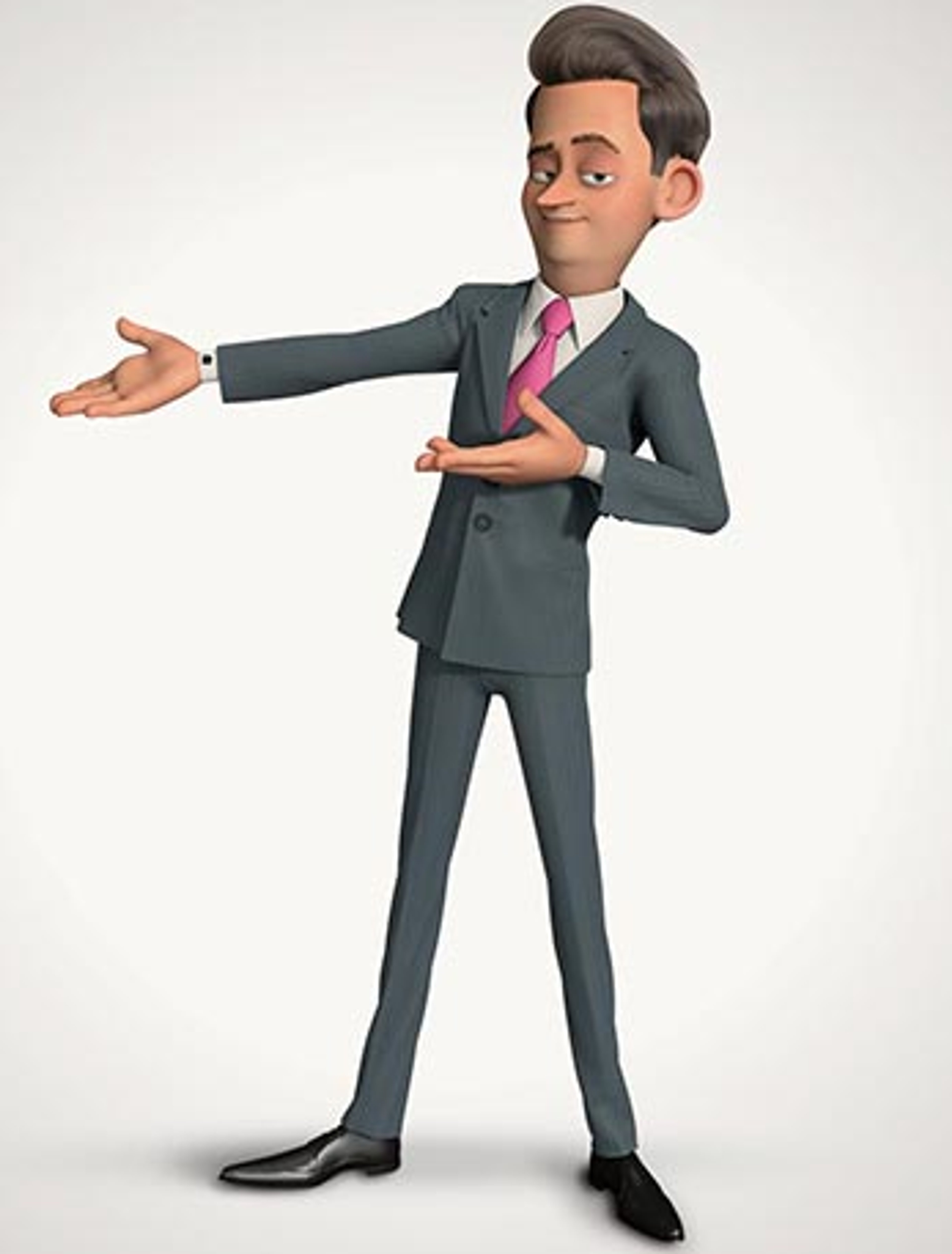 A professional-looking businessman with dark hair and a serious expression