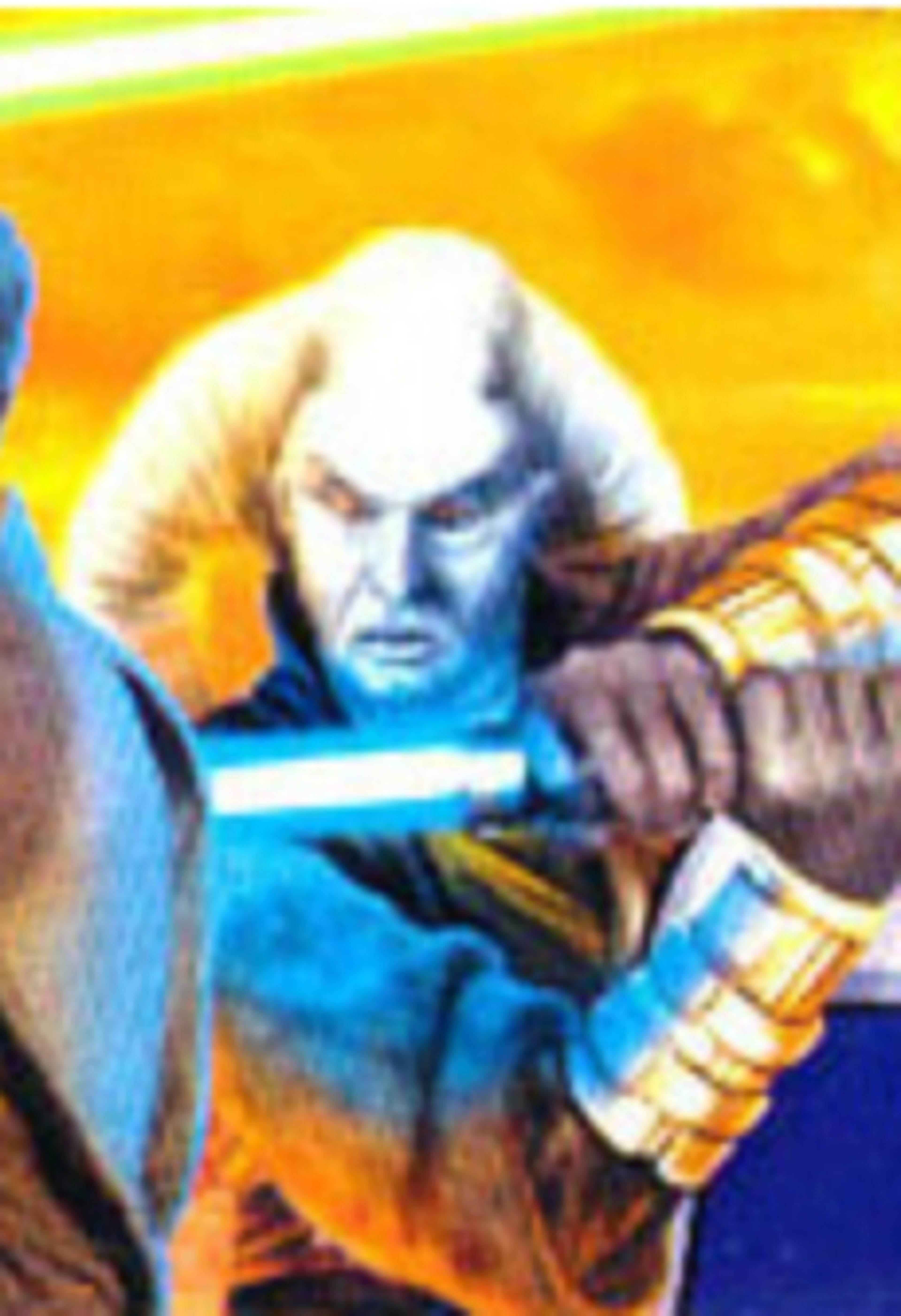 A blue-skinned Jedi Knight with head-tails, wearing brown robes and holding a lightsaber.
