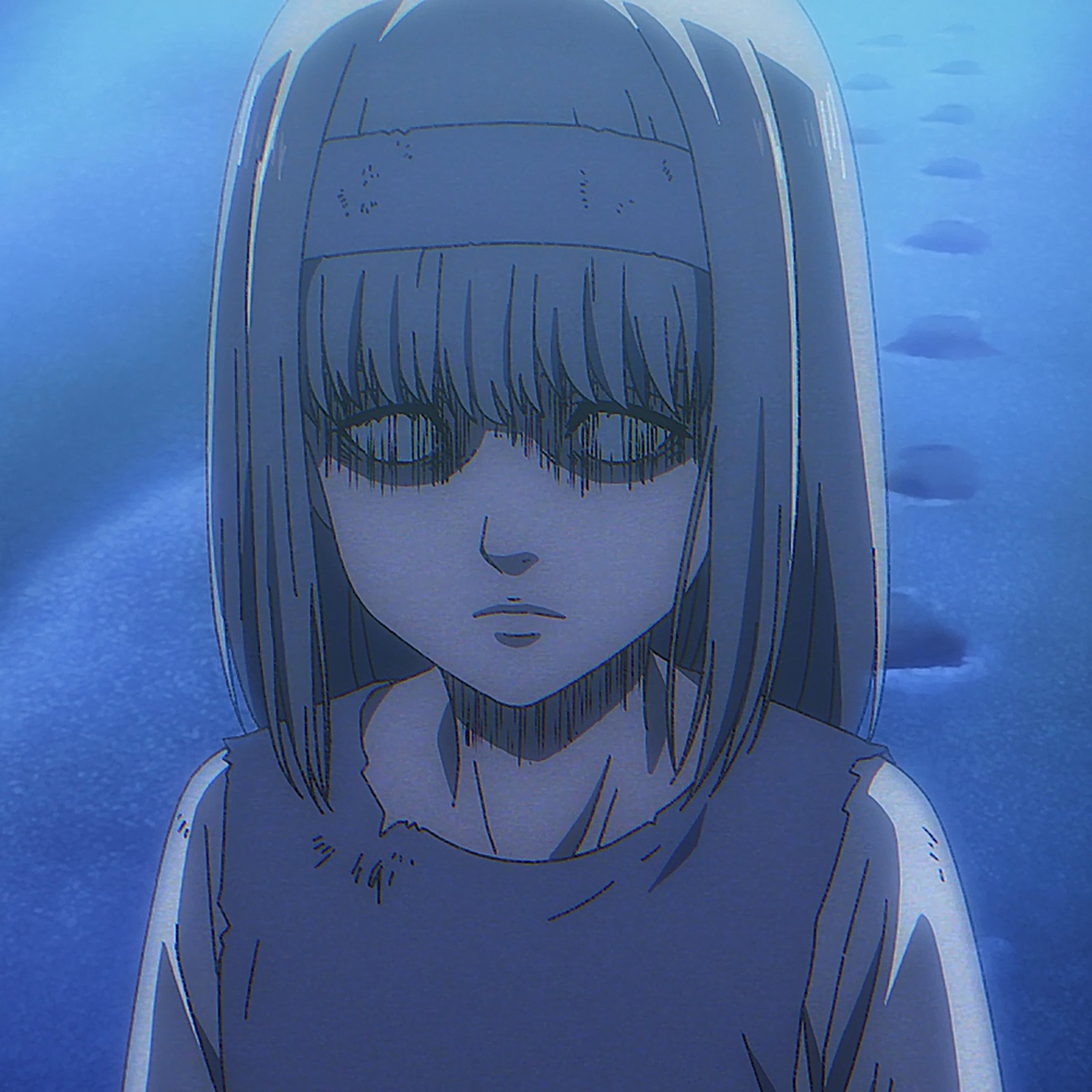 A young, petite woman with light blonde hair wearing tattered clothing and a cloth headband