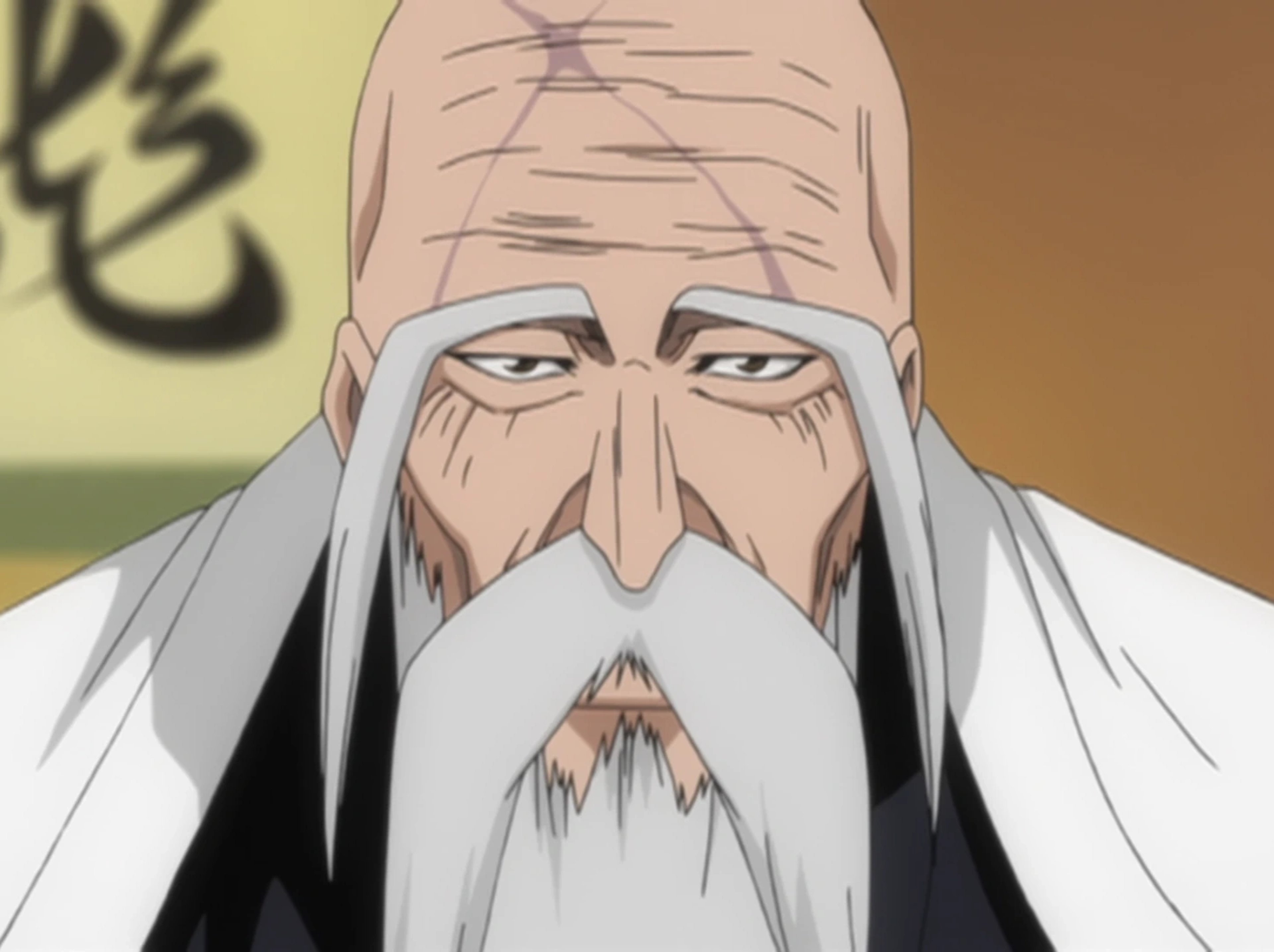 Captain-Commander Yamamoto, an elderly Shinigami warrior from Bleach