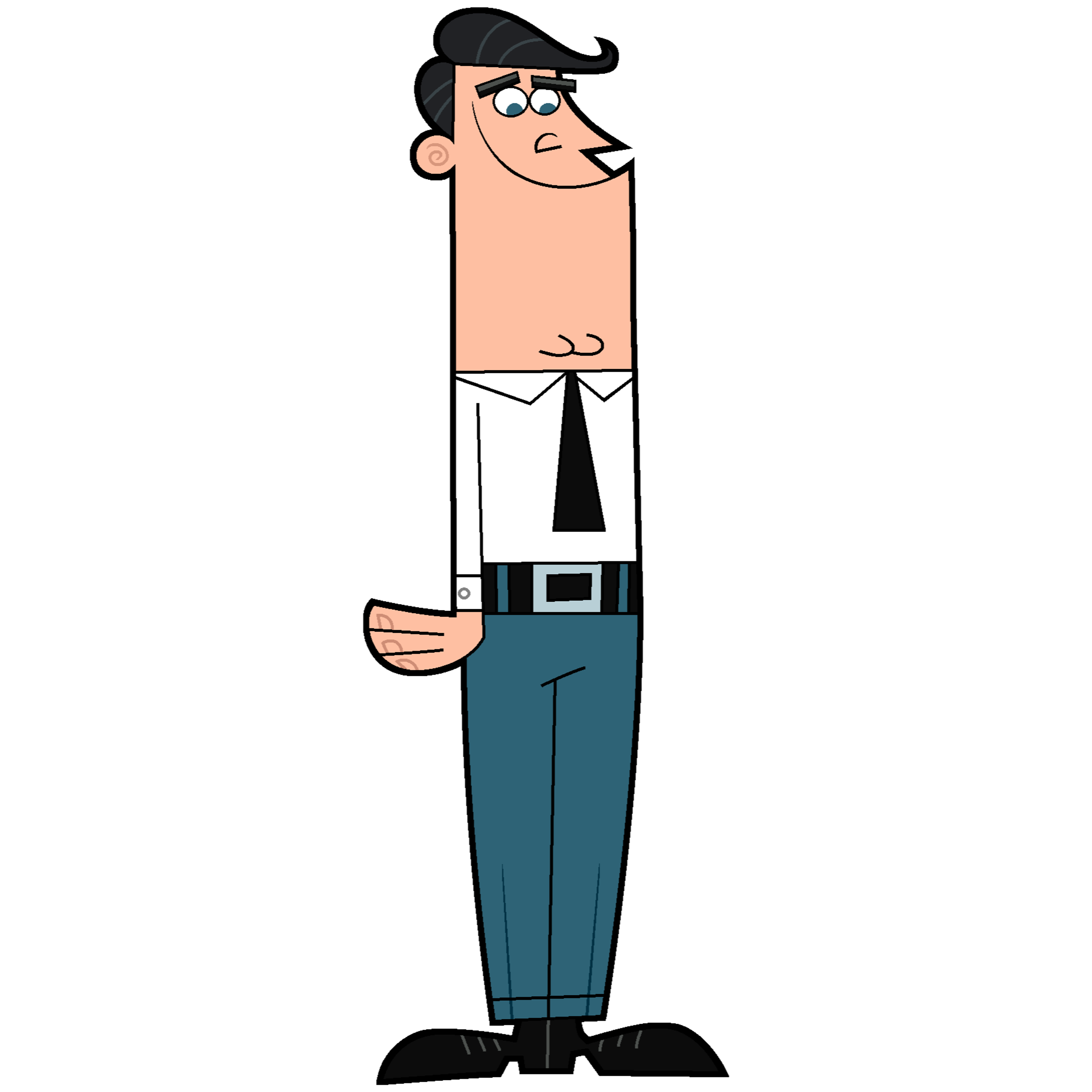 A cartoon illustration of Mr. Turner, the father character from The Fairly OddParents
