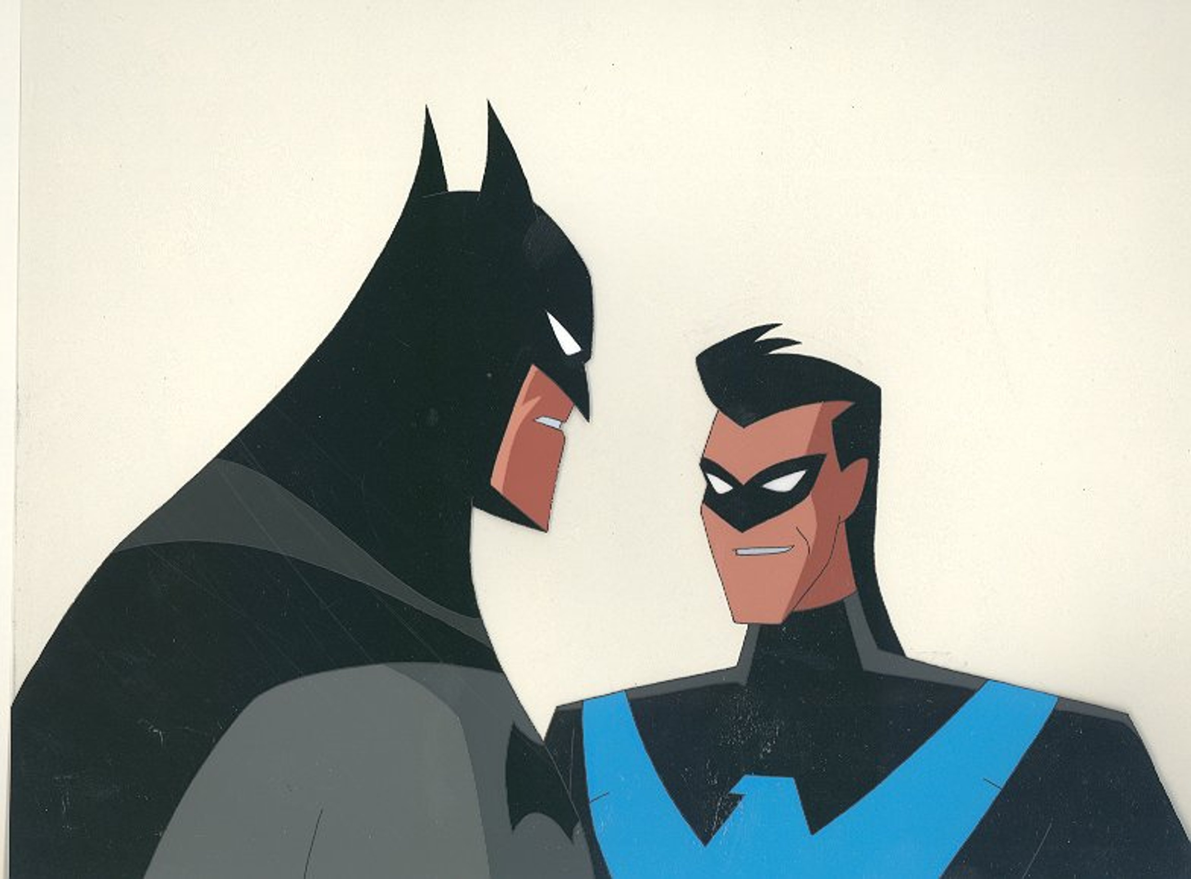 Two male comic book superheroes in heroic poses