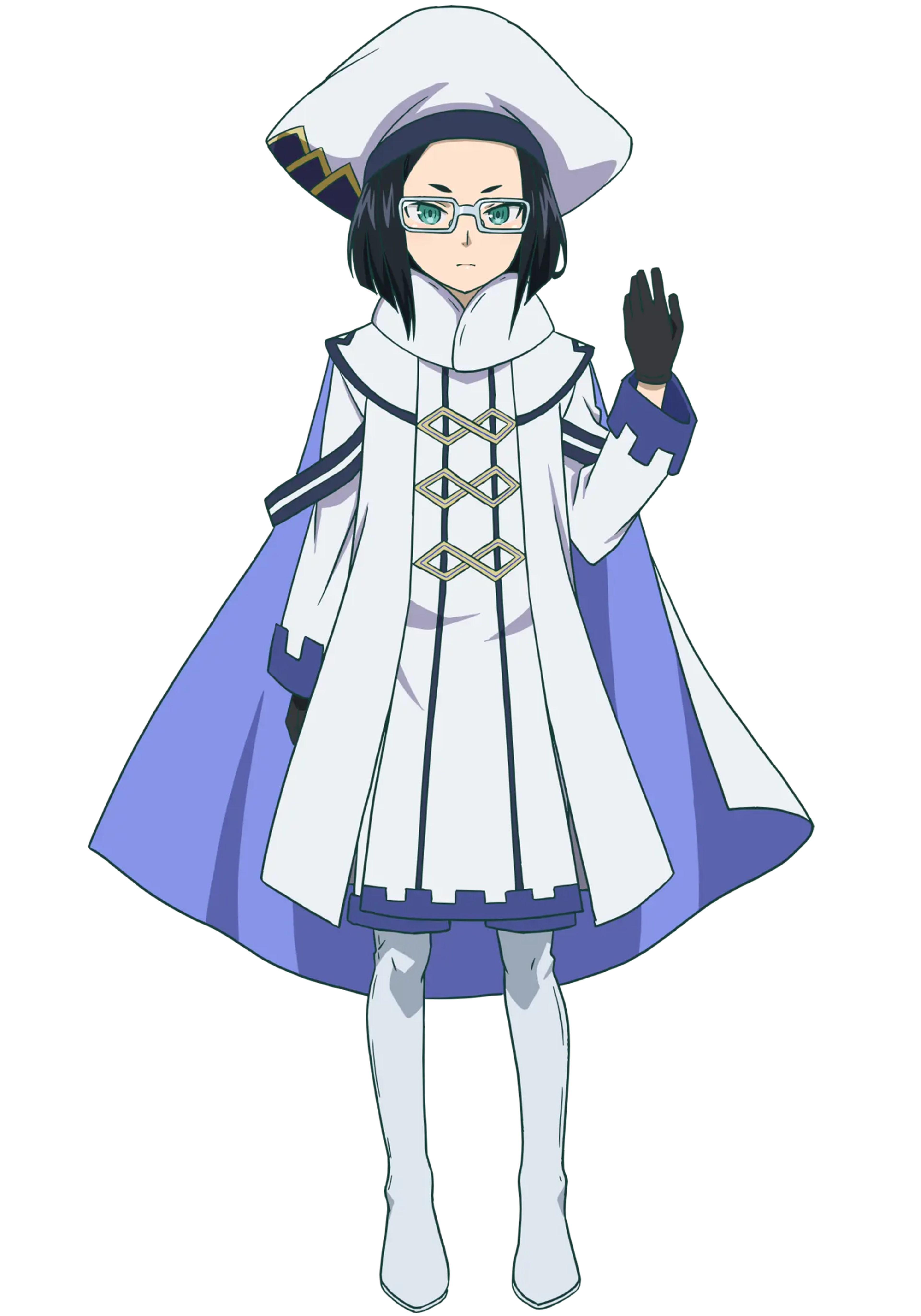 Scholarly Valkyrie character in medieval scholar's attire