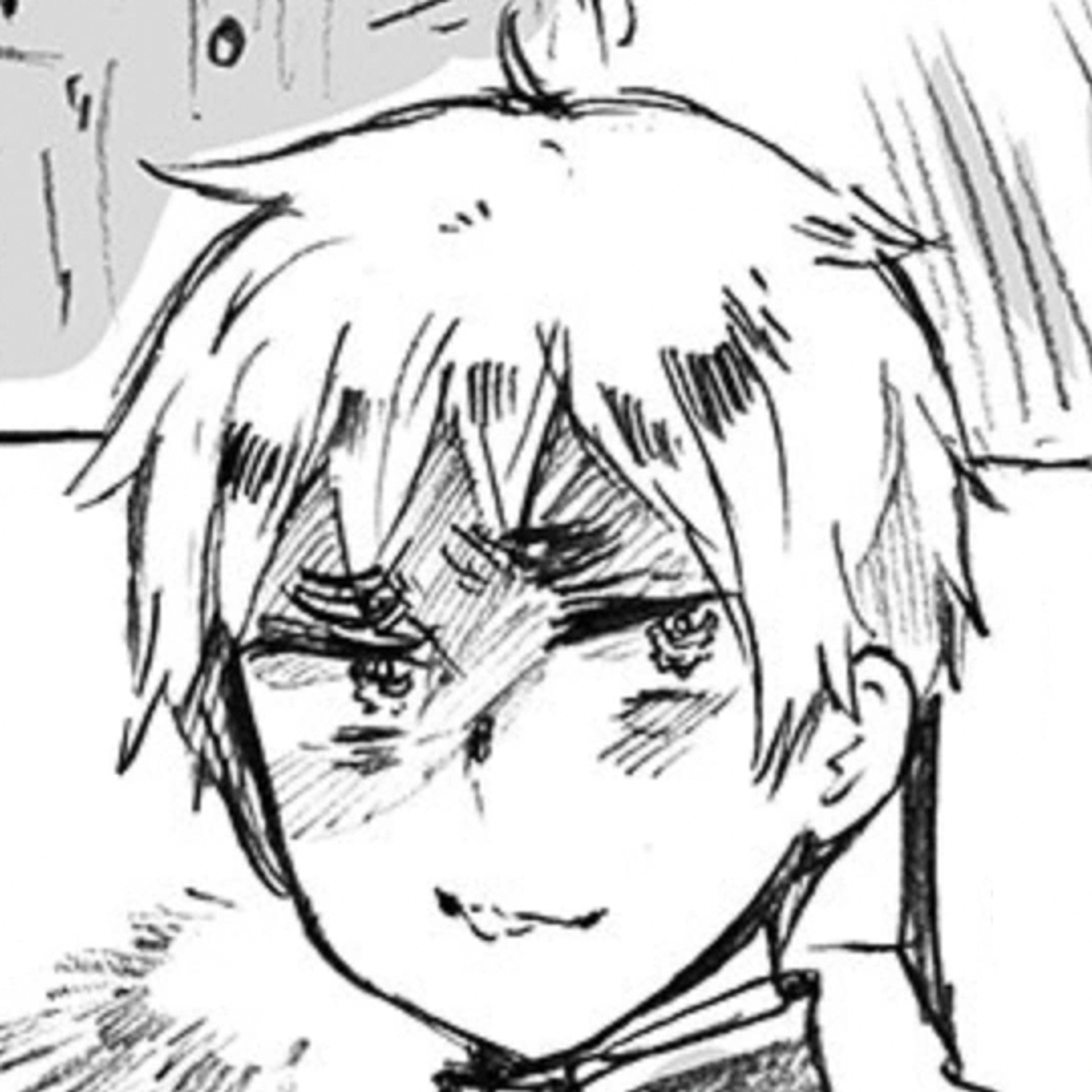 An anime-style illustration of a young man with blond hair and green eyes, wearing a military-style uniform.