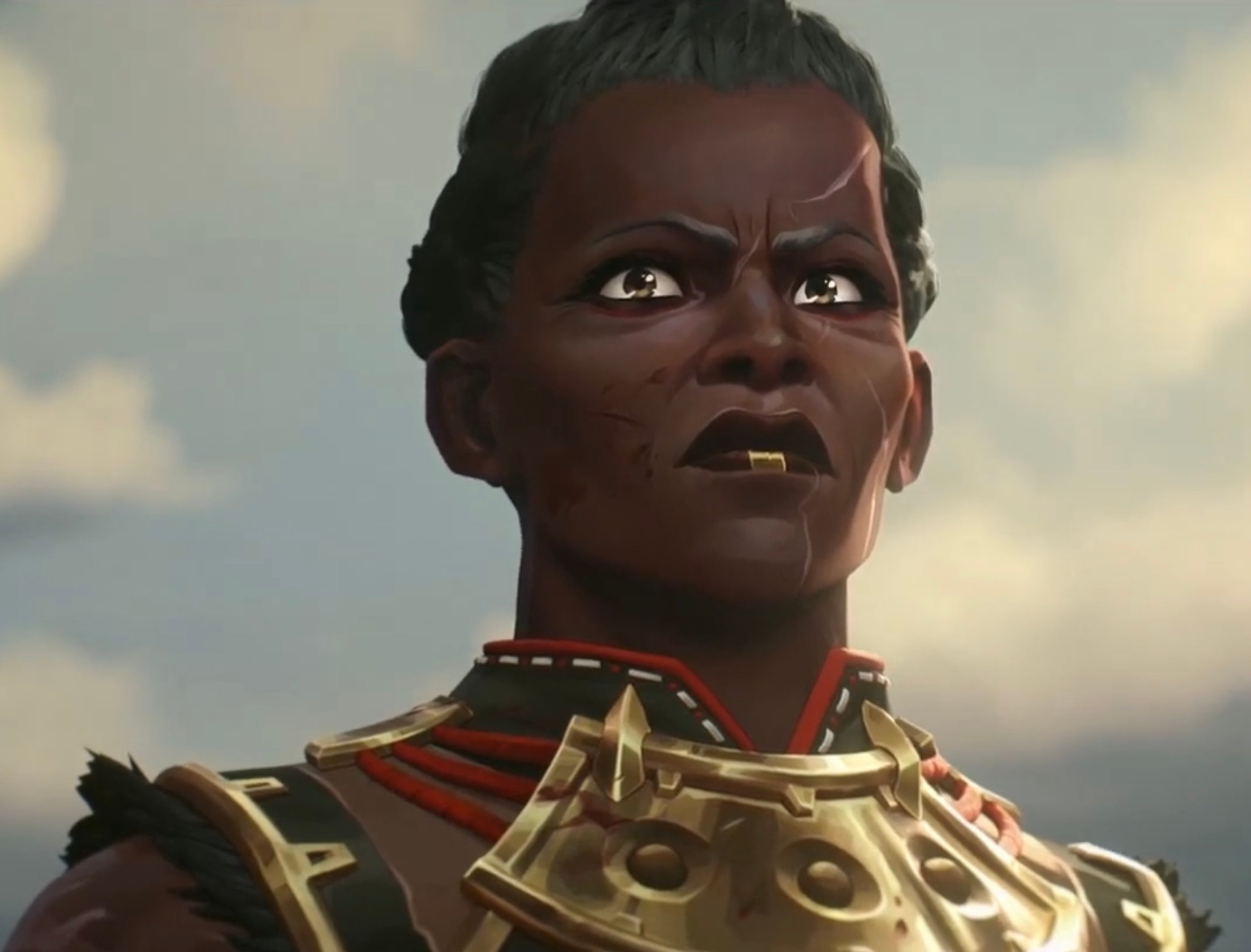 A powerful and intimidating warlord character from the Arcane universe