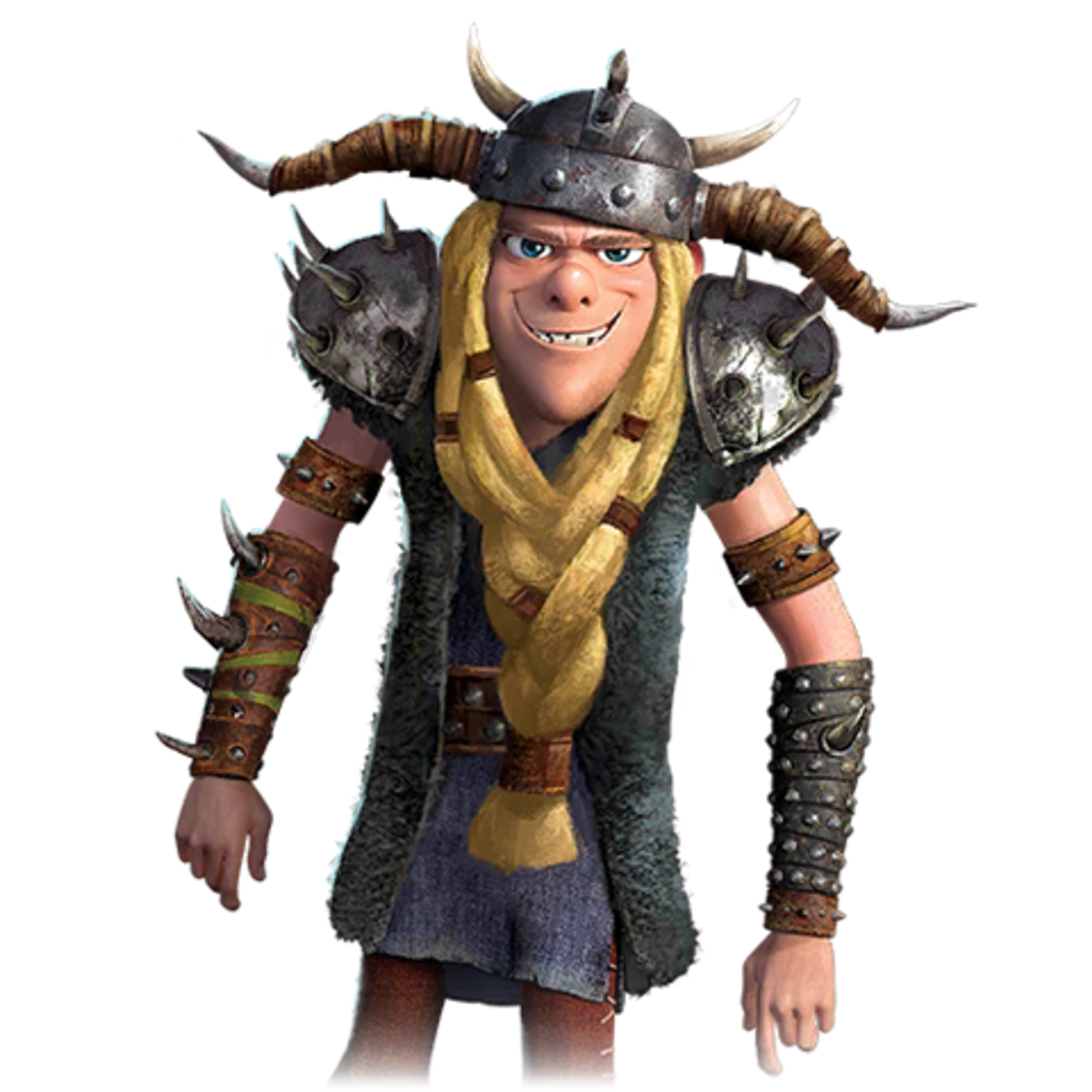 A young male character with a mischievous and chaotic appearance, wearing a horned helmet and fur-lined jacket.