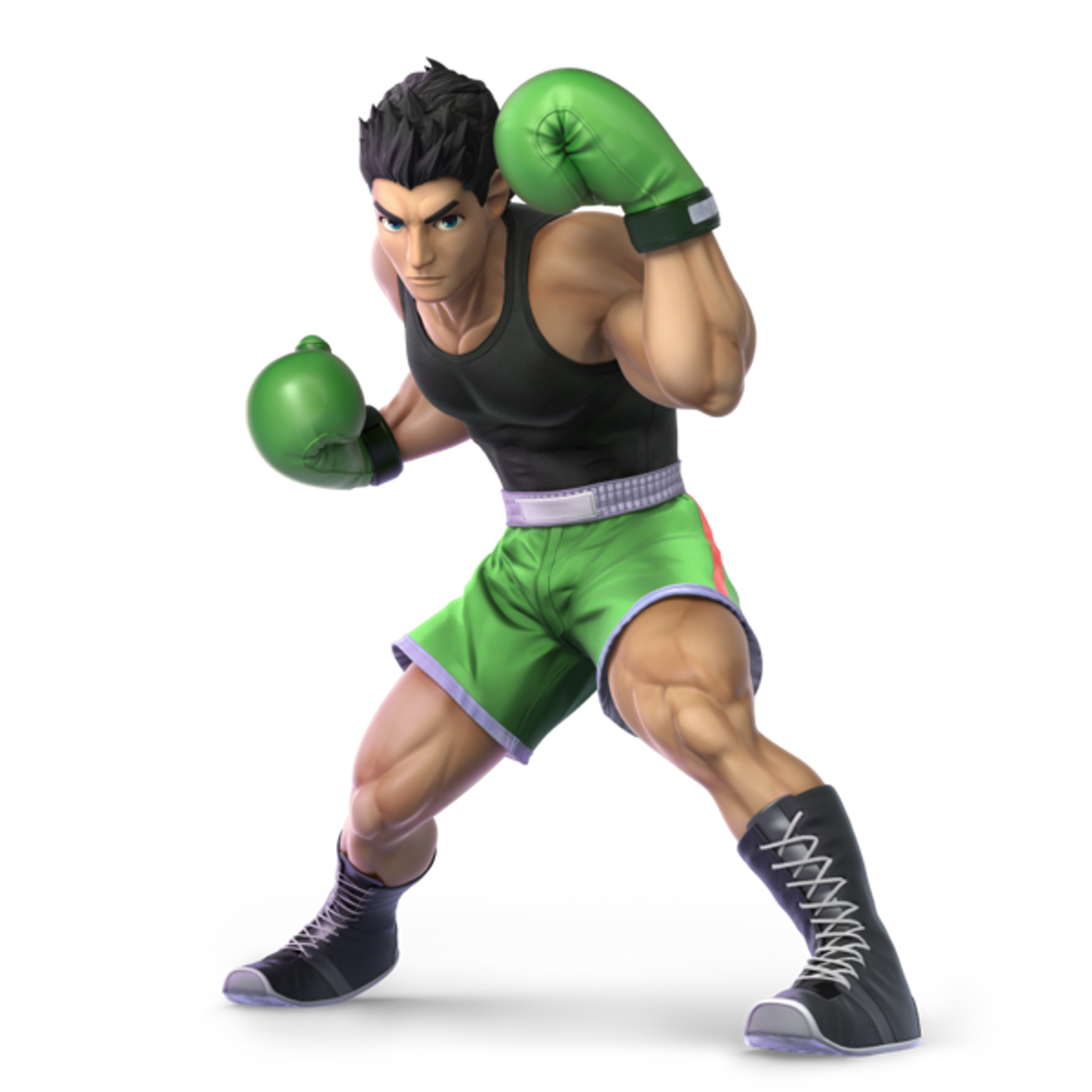 A muscular male boxer character in a fighting stance