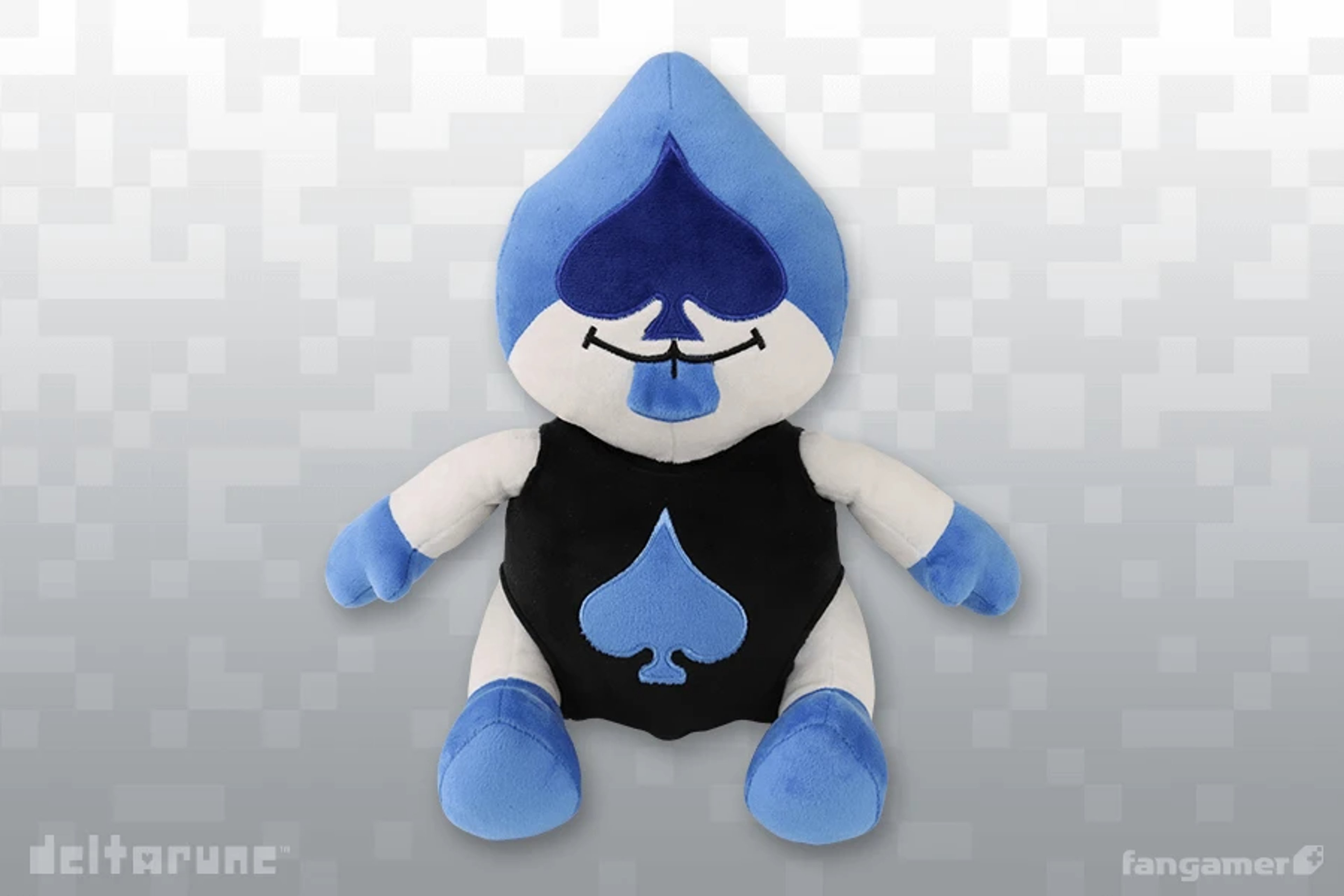 A plush toy of the character Lancer from Deltarune.