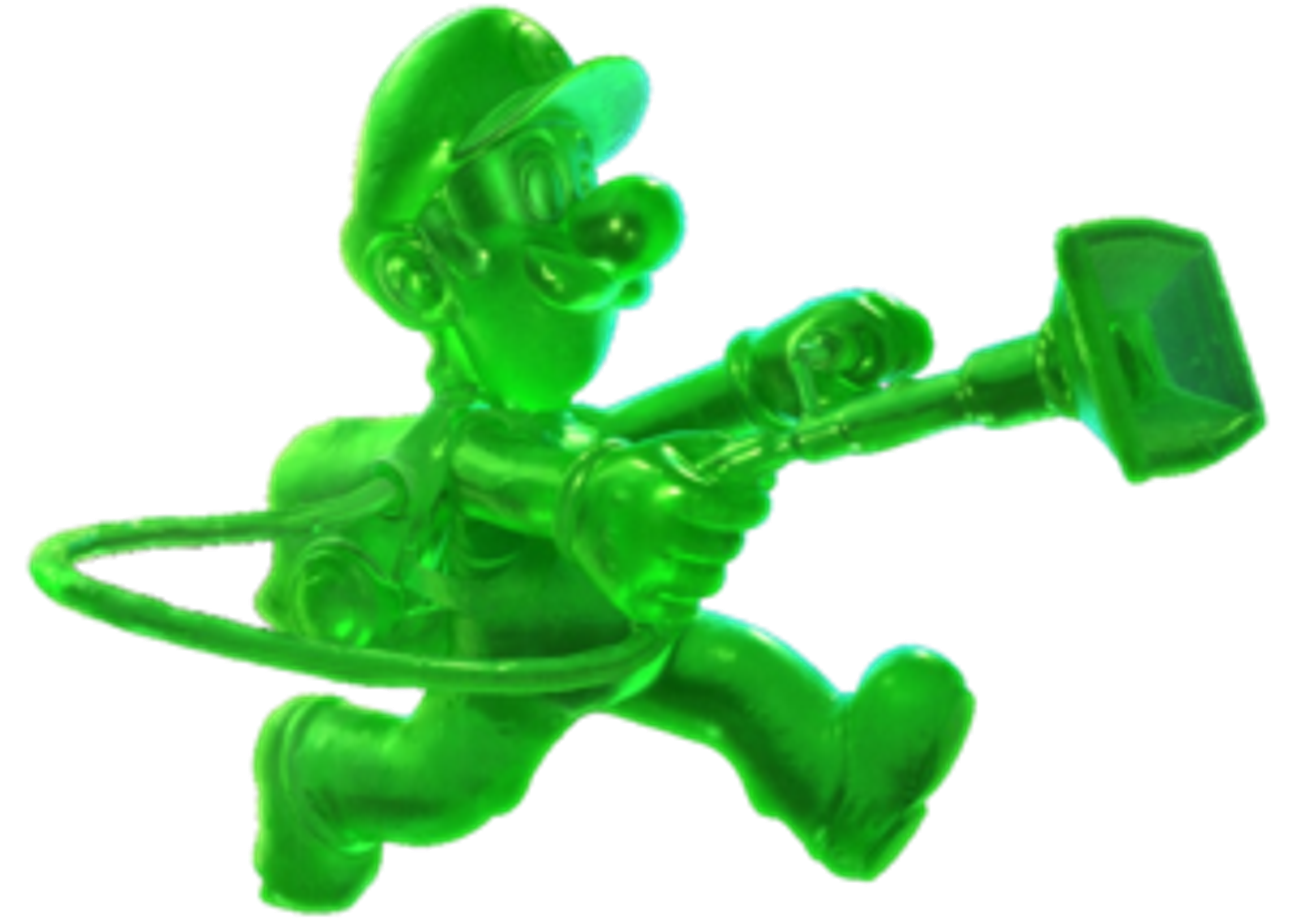 A green, gooey humanoid character in an action pose