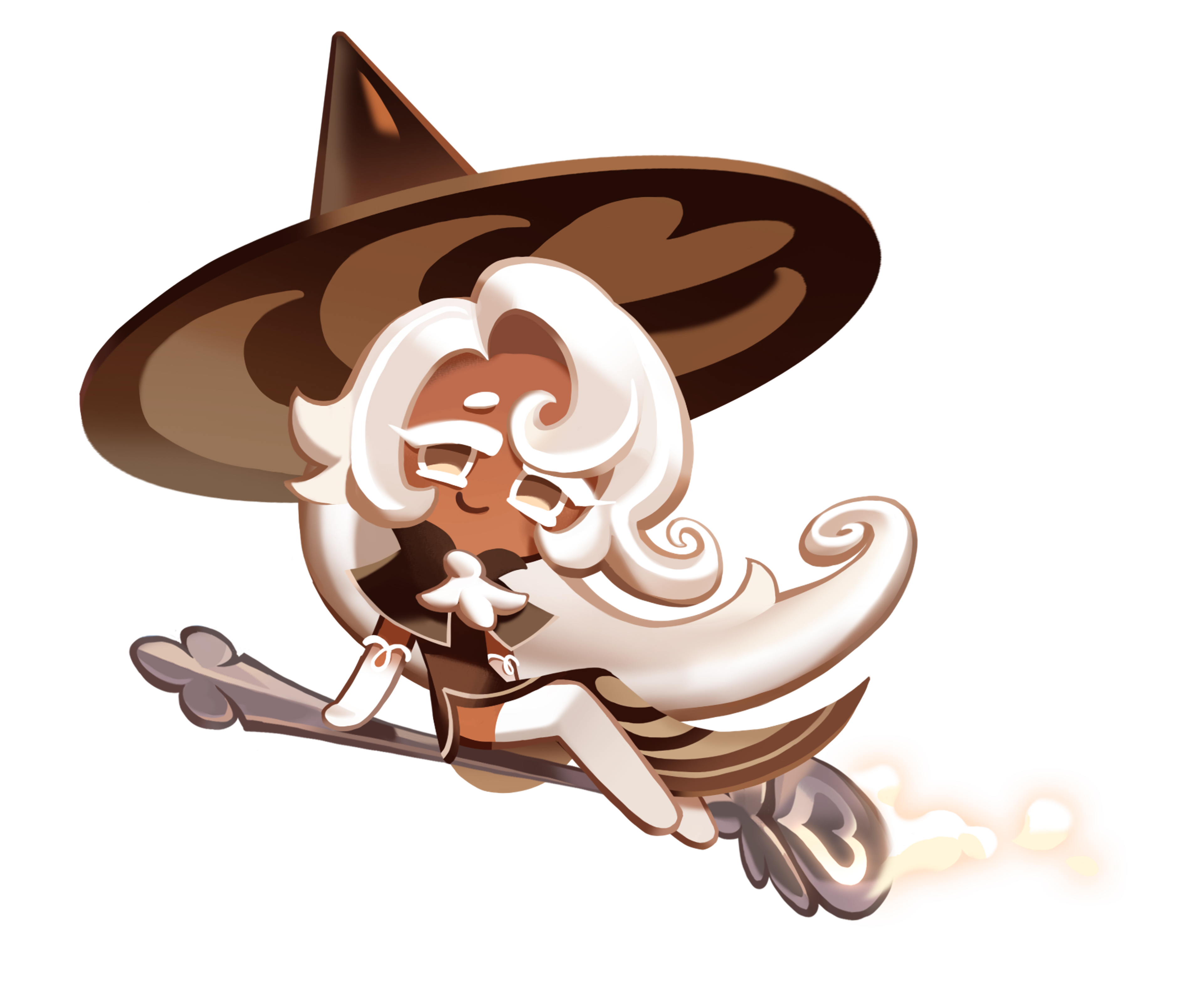 A friendly, cartoon-style character wearing a witch's hat and holding a magical staff.