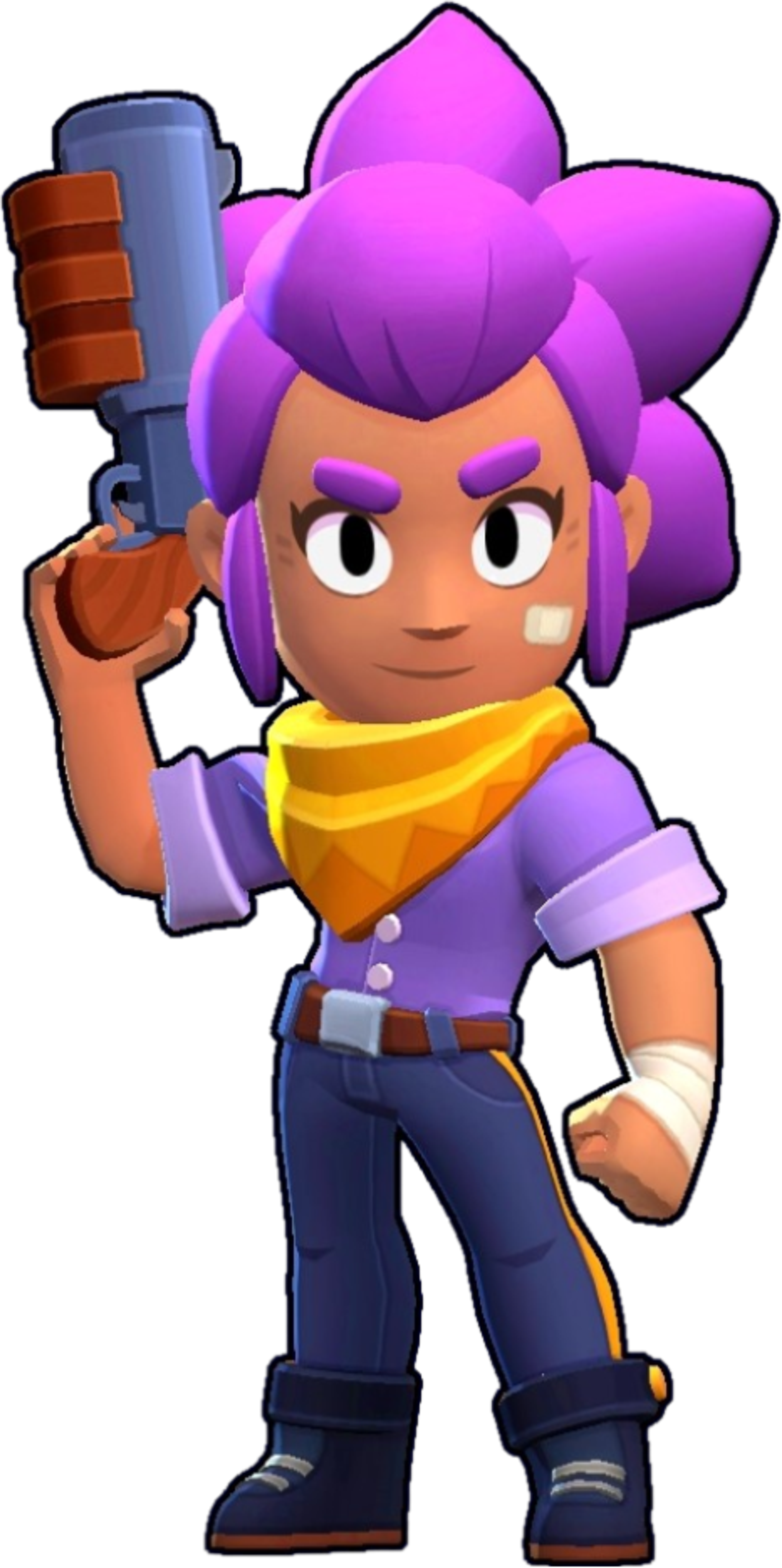 Shelly from Brawl Stars, a ranger with a shotgun