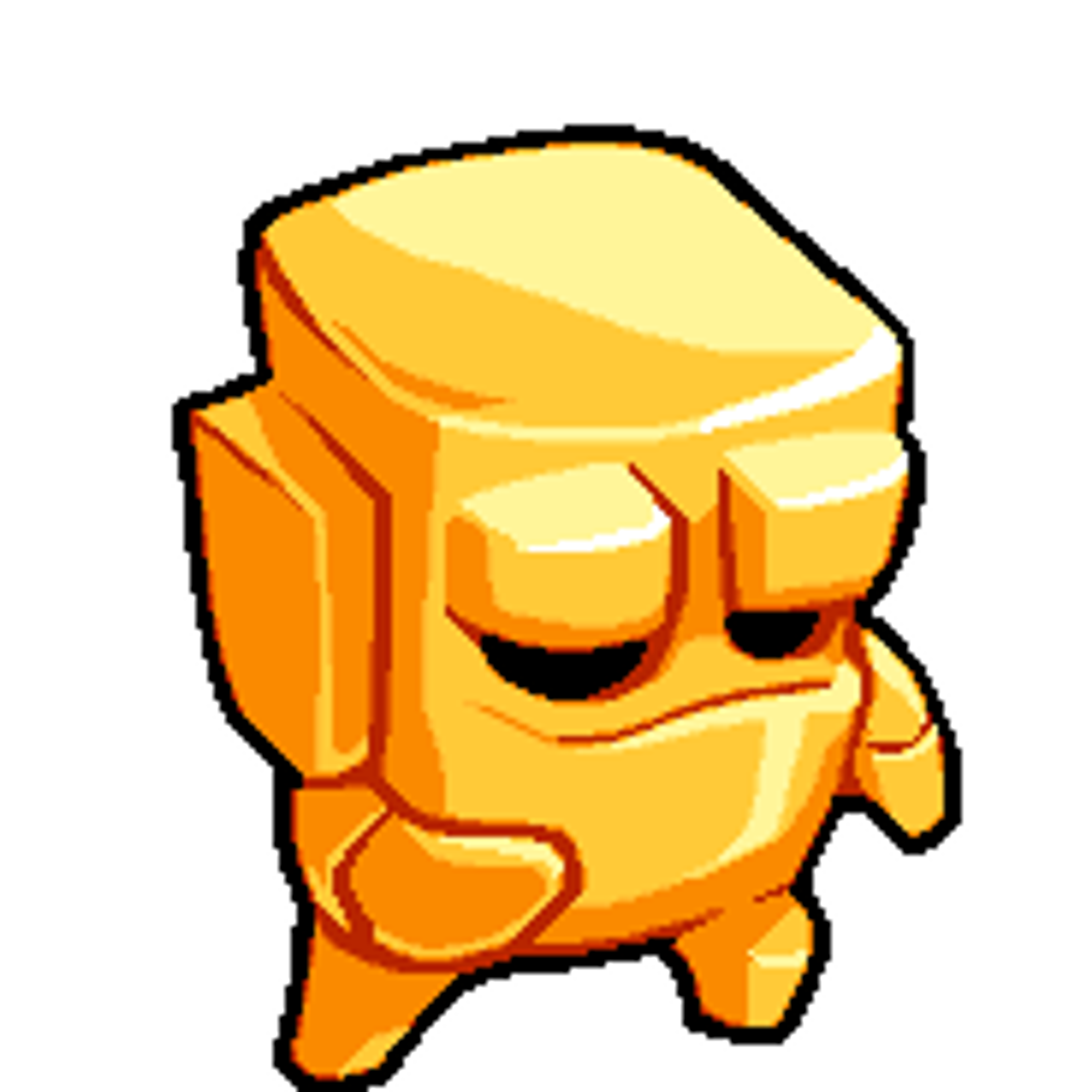 A detailed, stylized character with a crystalline, alien-like appearance and a powerful energy shield.