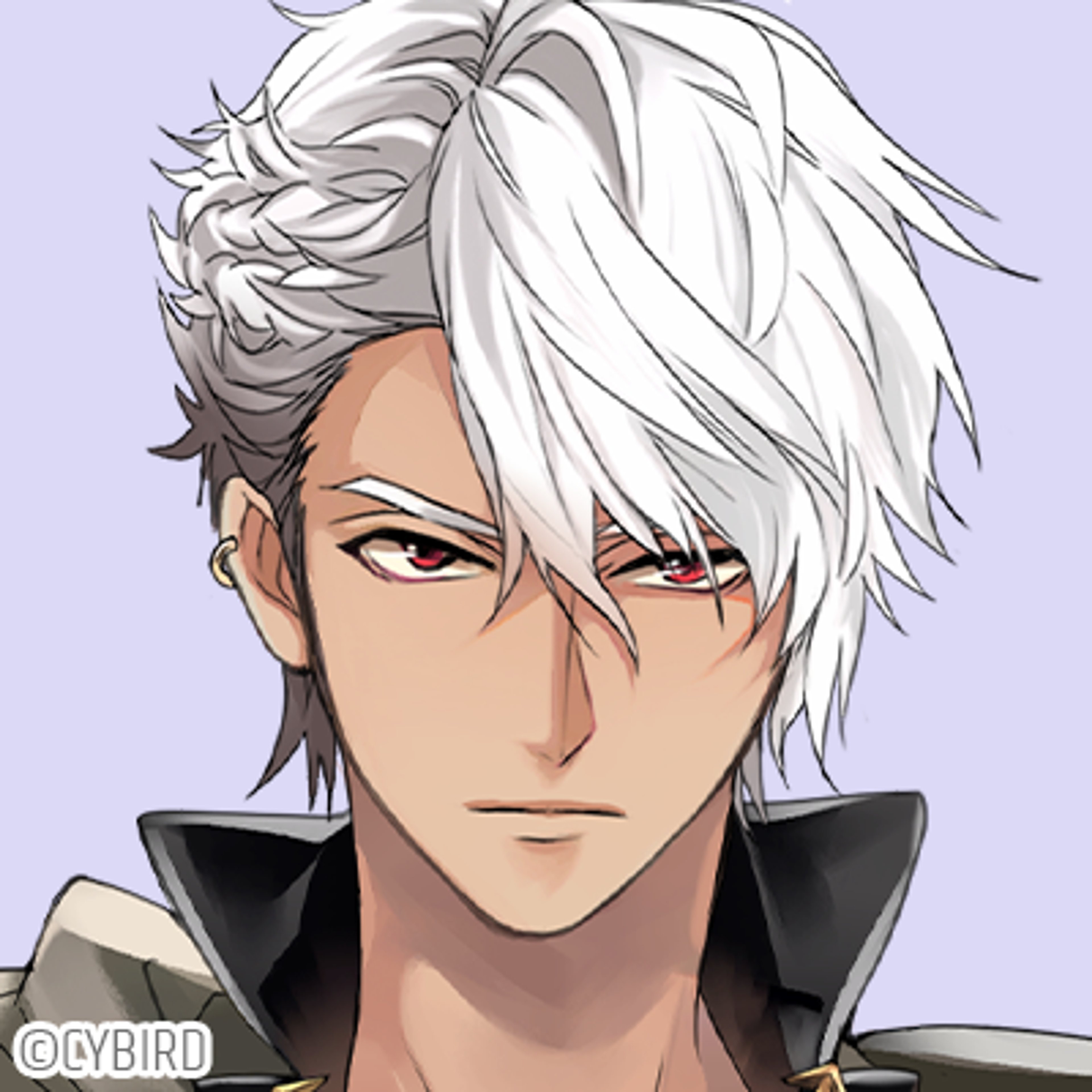 A serious-looking man with silver hair and a stern expression, wearing a dark uniform.