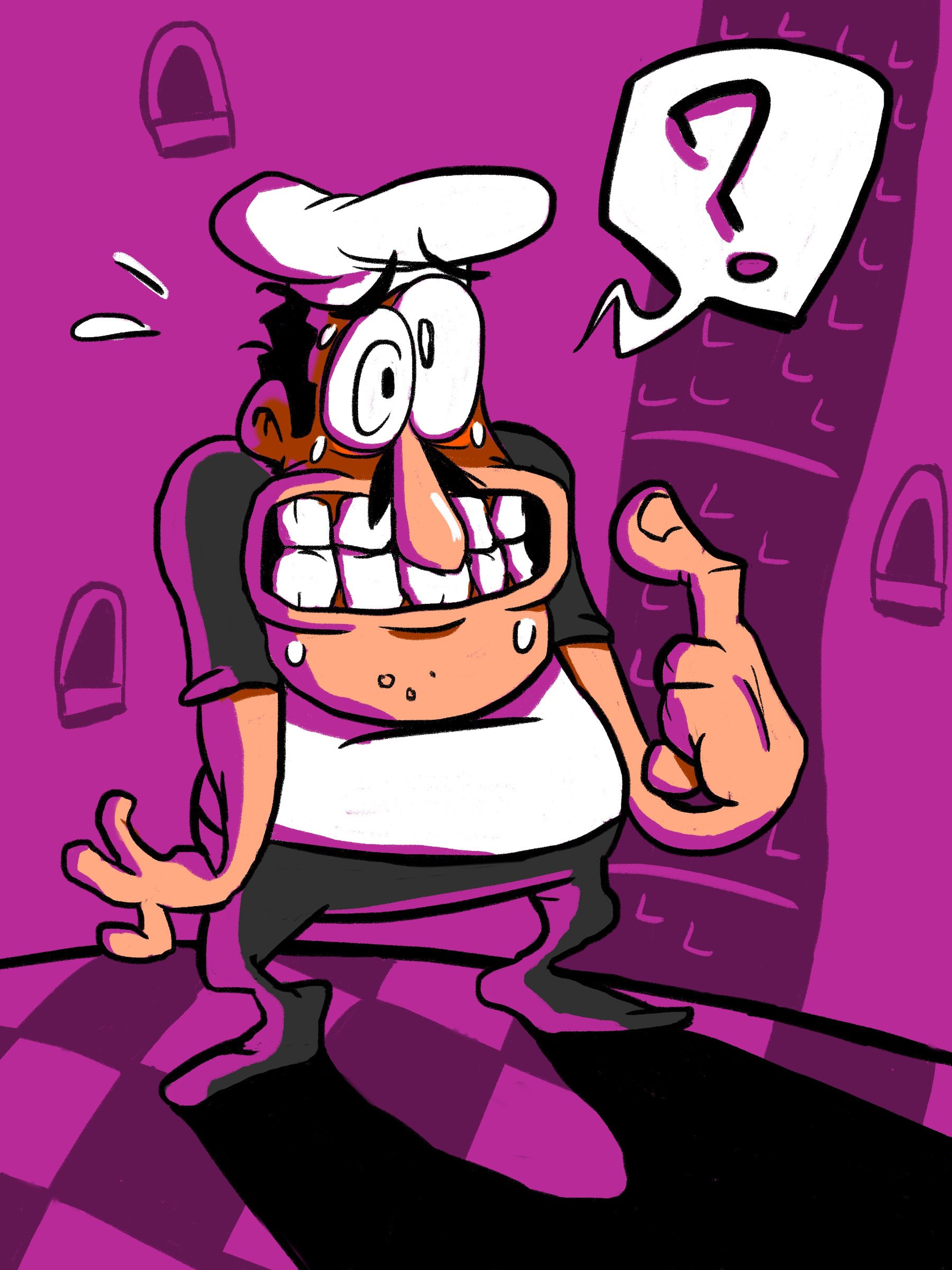 A cartoon illustration of an angry, portly Italian chef character