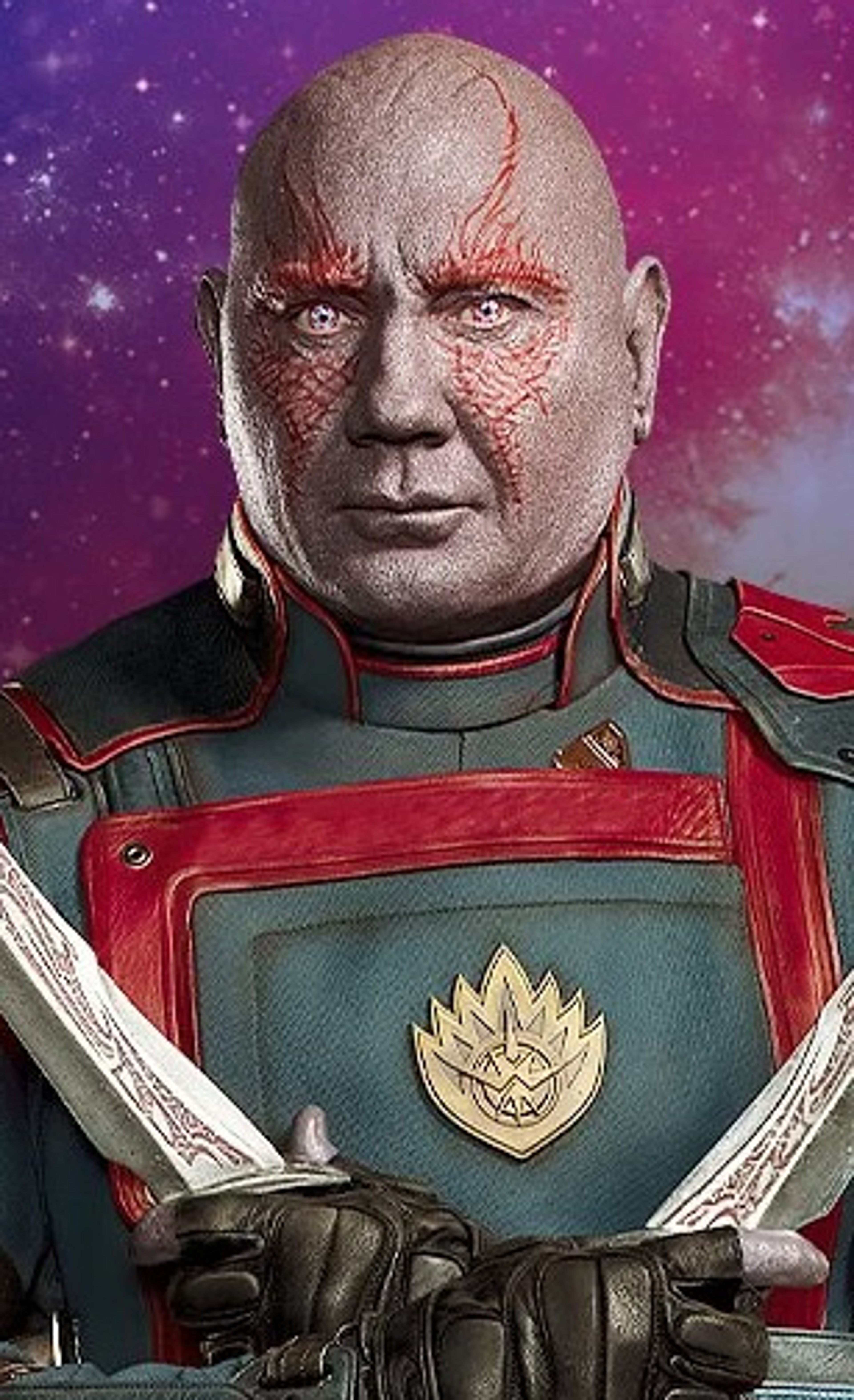 Drax the Destroyer, muscular gray-skinned alien warrior from Guardians of the Galaxy