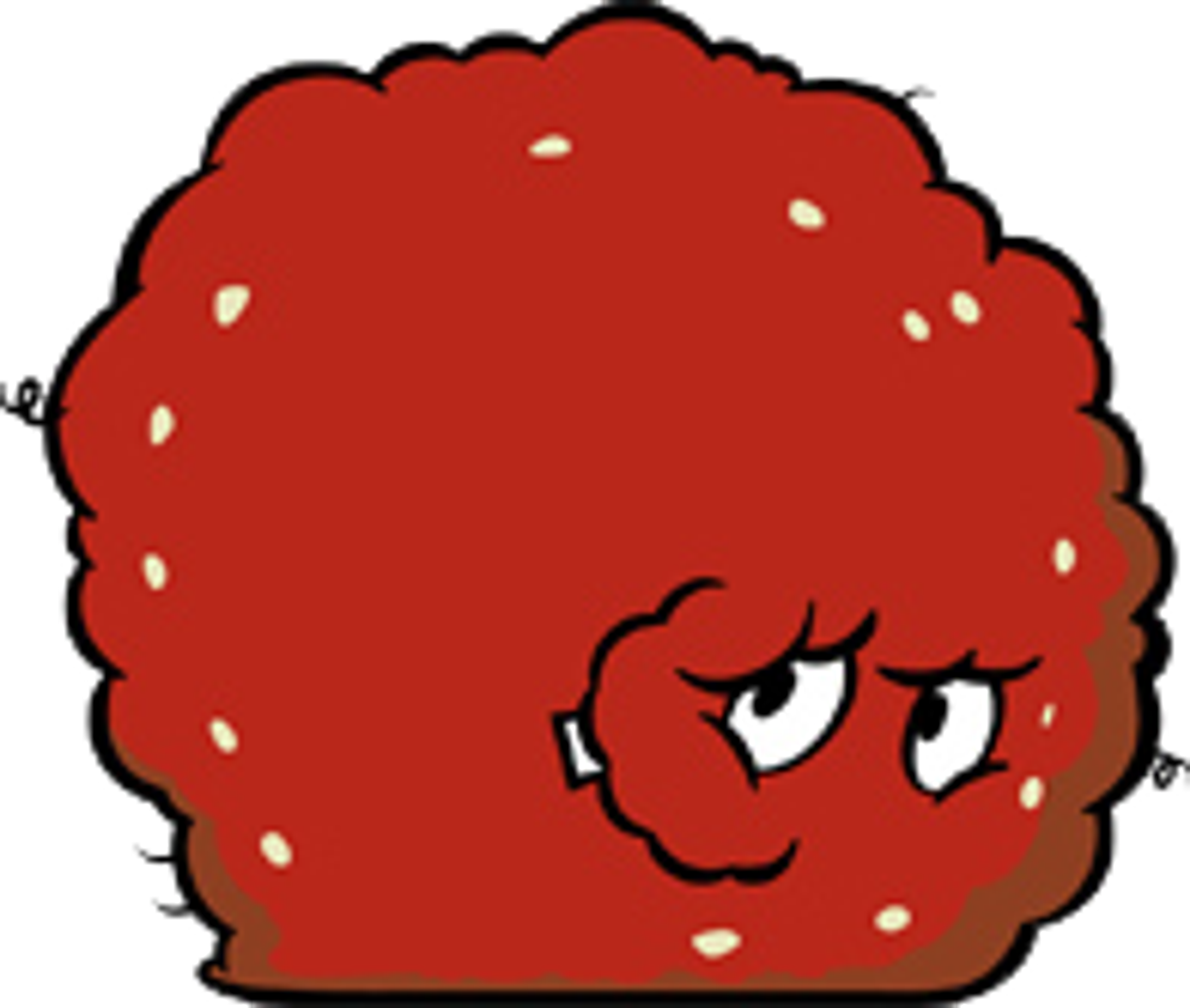 Animated food character made of ground meat