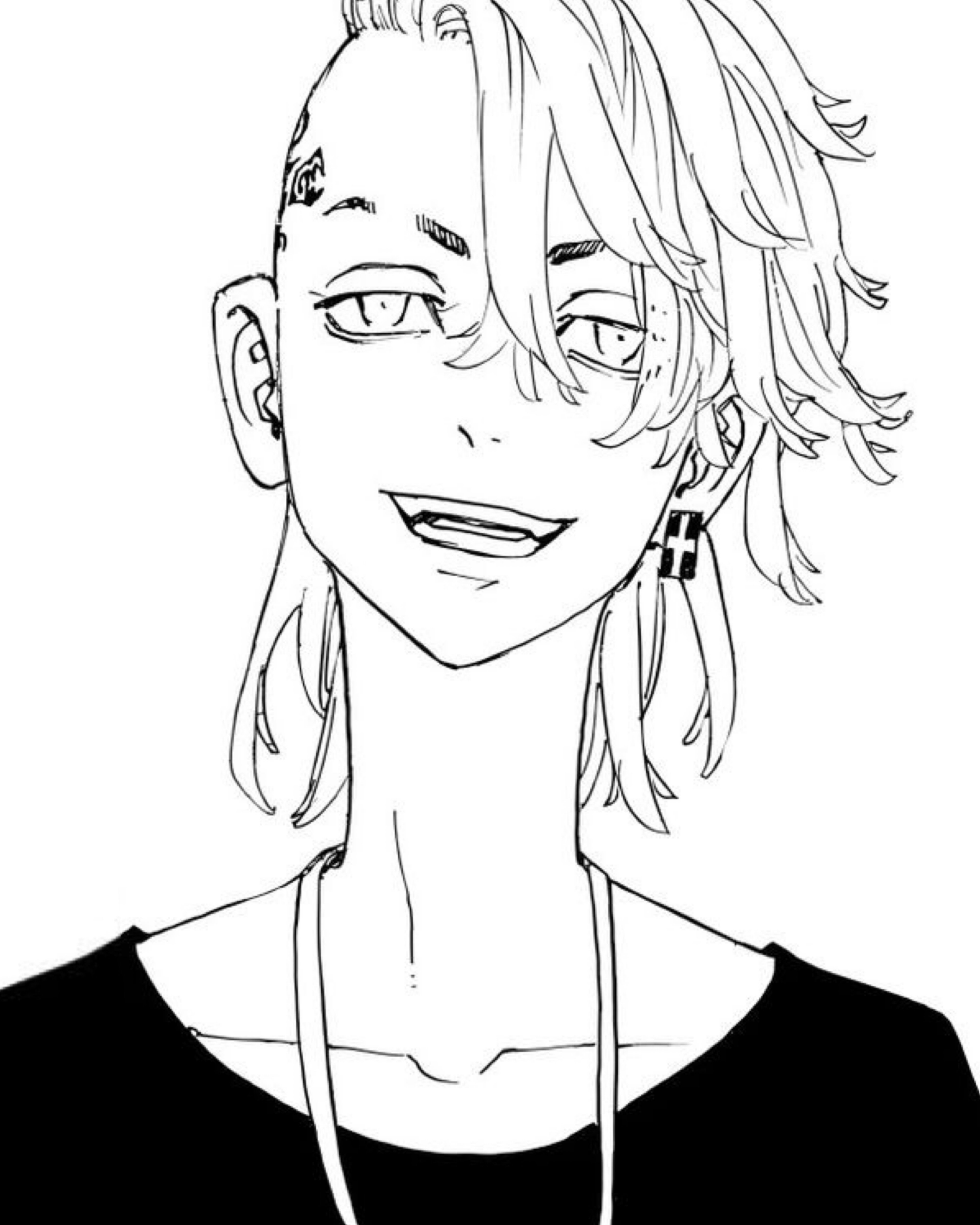 Takashi Mitsuya, Tokyo Revengers character with silver-lilac hair and lavender eyes