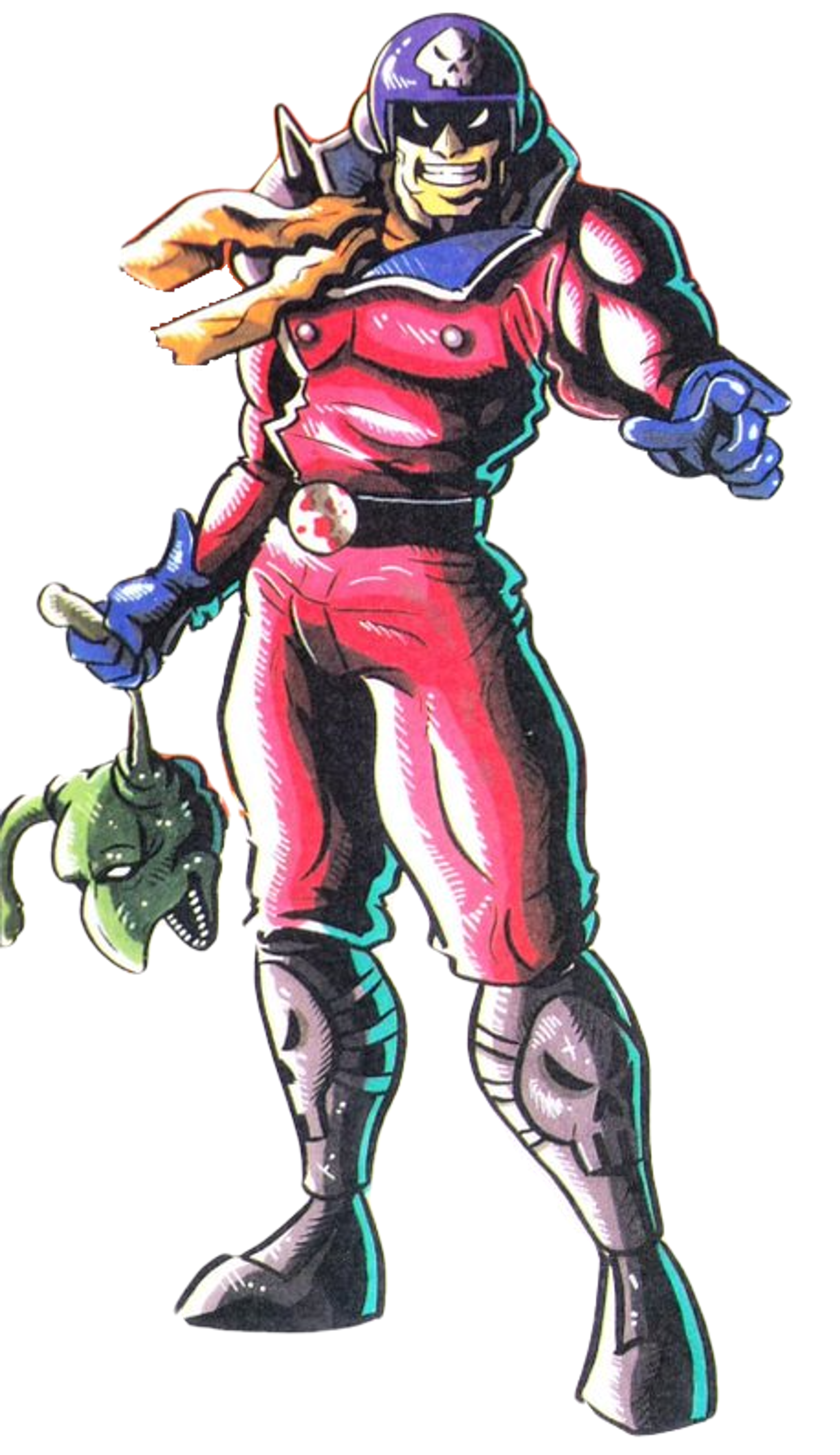 Crimson-clad F-Zero racing clone pilot