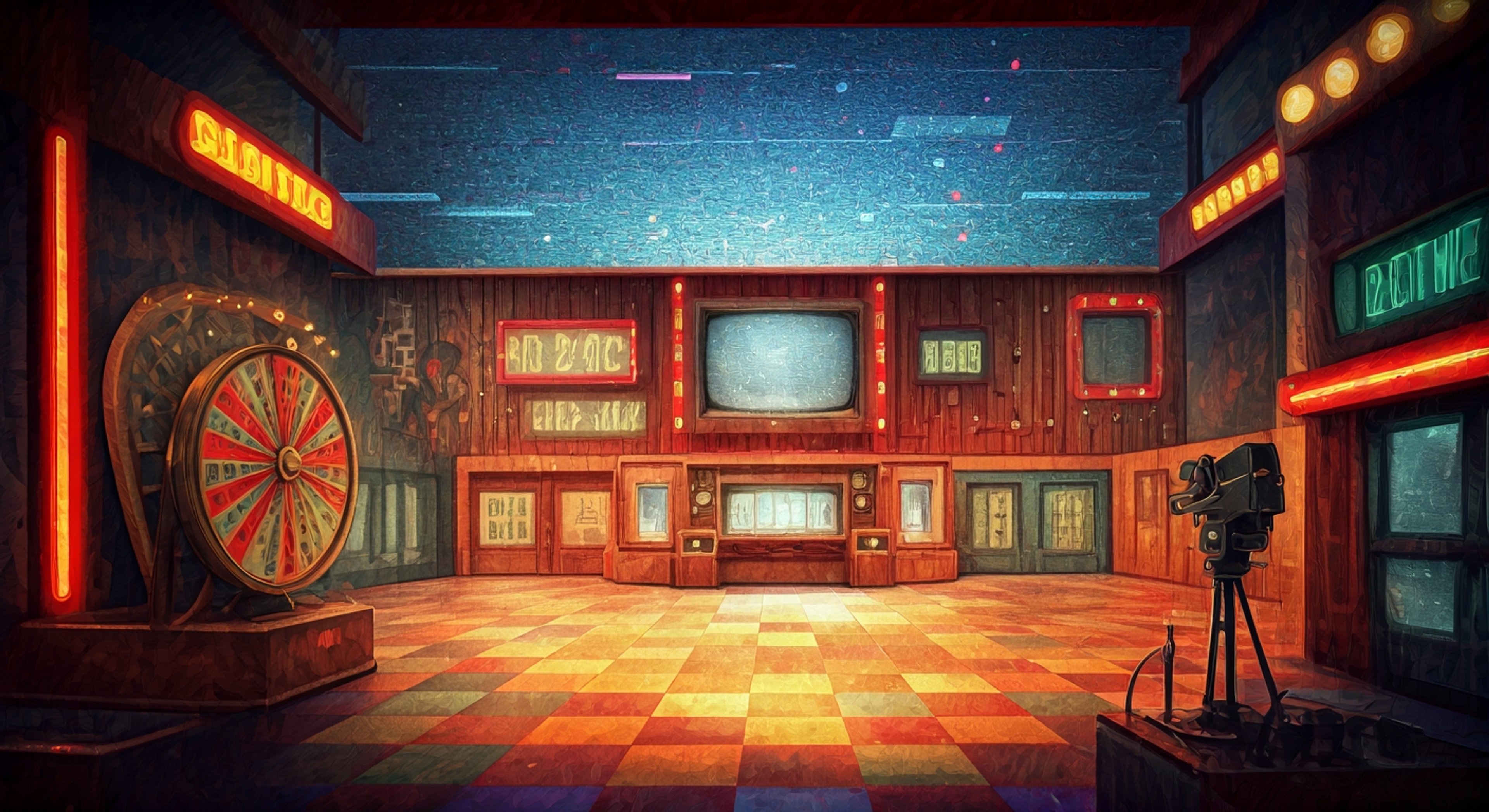 You find yourself standing in the sprawling TV World alongside Tenna, a towering Darkner whose television head flickers with barely-contained excitement as he gestures dramatically across his domain. The former game show host is desperate to impress you, his white-gloved hands trembling slightly as he launches into an enthusiastic monologue about the attractions and secrets hidden throughout his world, his voice oscillating between manic energy and quieter, more vulnerable moments. As you explore together, Tenna's size fluctuates with his emotional state—growing larger and more confident when he's performing, then visibly shrinking when you encounter reminders of his obsolescence or when his insecurities bubble to the surface. The adventure becomes less about the destination and more about witnessing Tenna's internal struggle between his need to be seen and celebrated versus his deep fear that he's nothing but a relic from a forgotten era. Your reactions and engagement become the fuel that either sustains his theatrical bravado or threatens to shatter the carefully constructed persona he's maintained.