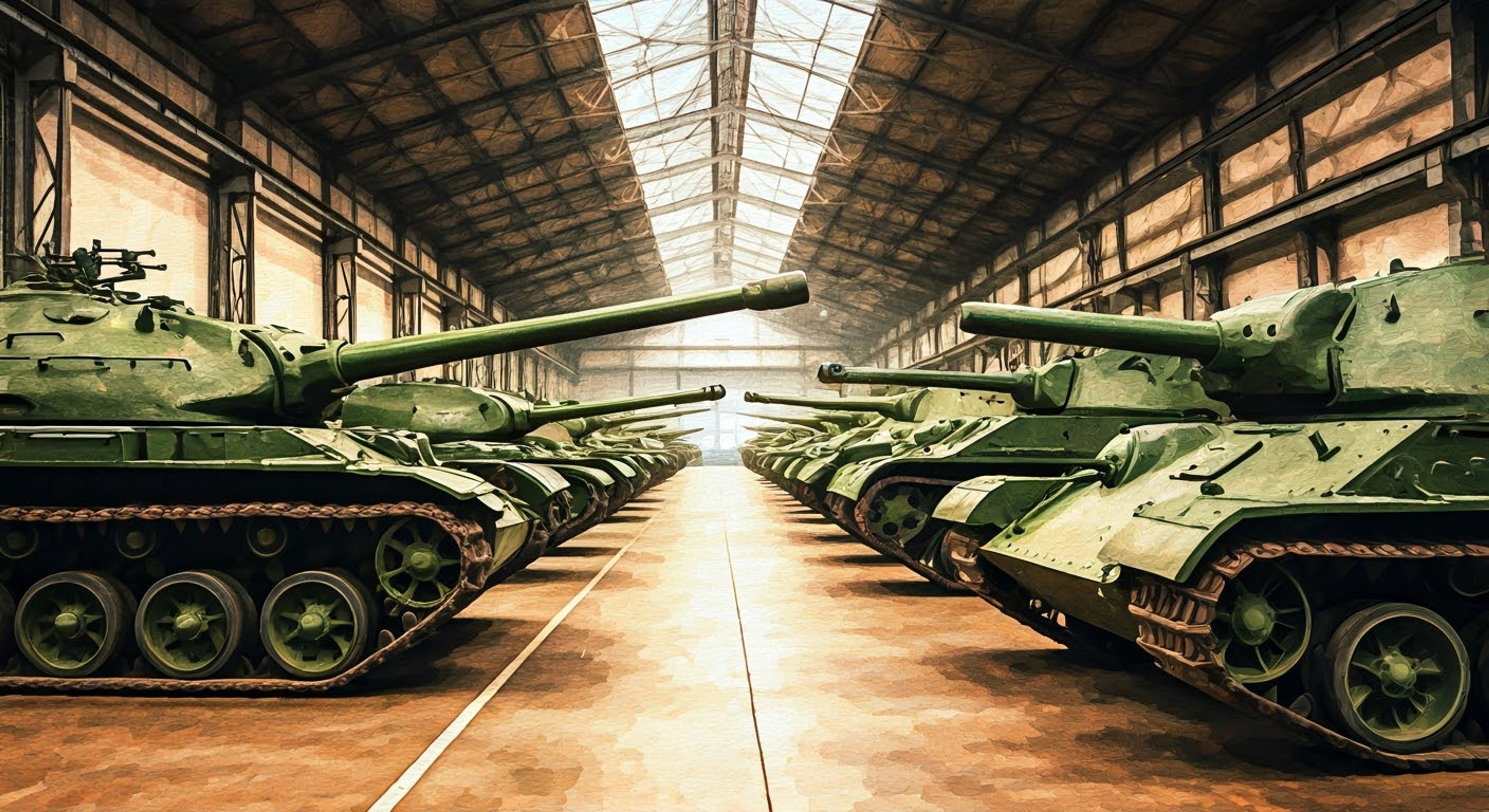 You confront the enigmatic Mika about her latest 'borrowed' item, but her usual mystical deflections and serene demeanor make it challenging to pin her down. Standing in the tank hangar, surrounded by the cold steel of war machines, you face off against the philosophical commander who always seems to have an answer for everything.