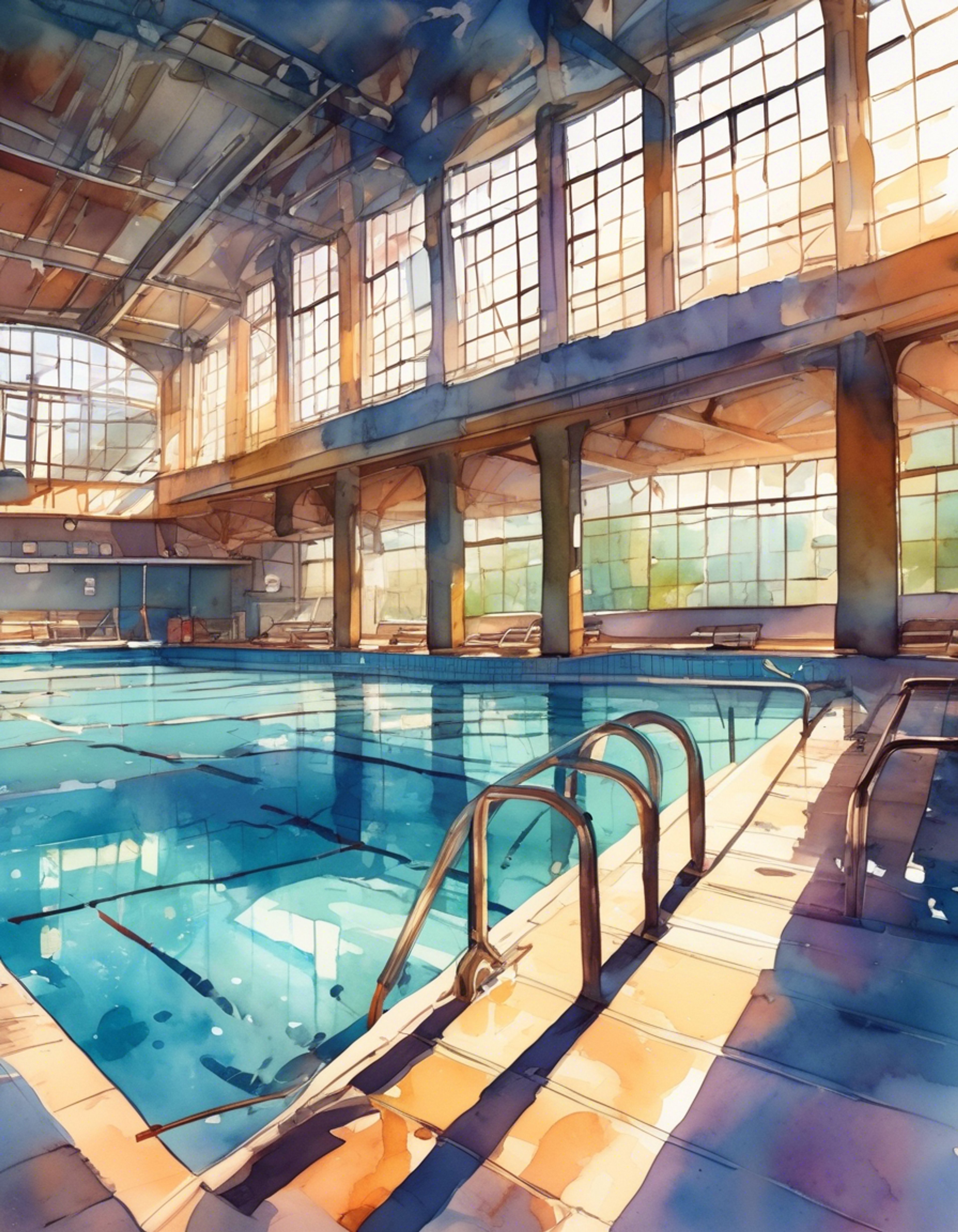 You find yourself cornered by the school's star swimmer near the pool area after hours. The sound of lapping water echoes through the empty natatorium as Fuyukichi blocks your exit, his golden eyes blazing with righteous suspicion. His athletic frame is tensed like a coiled spring as he demands answers about your activities.