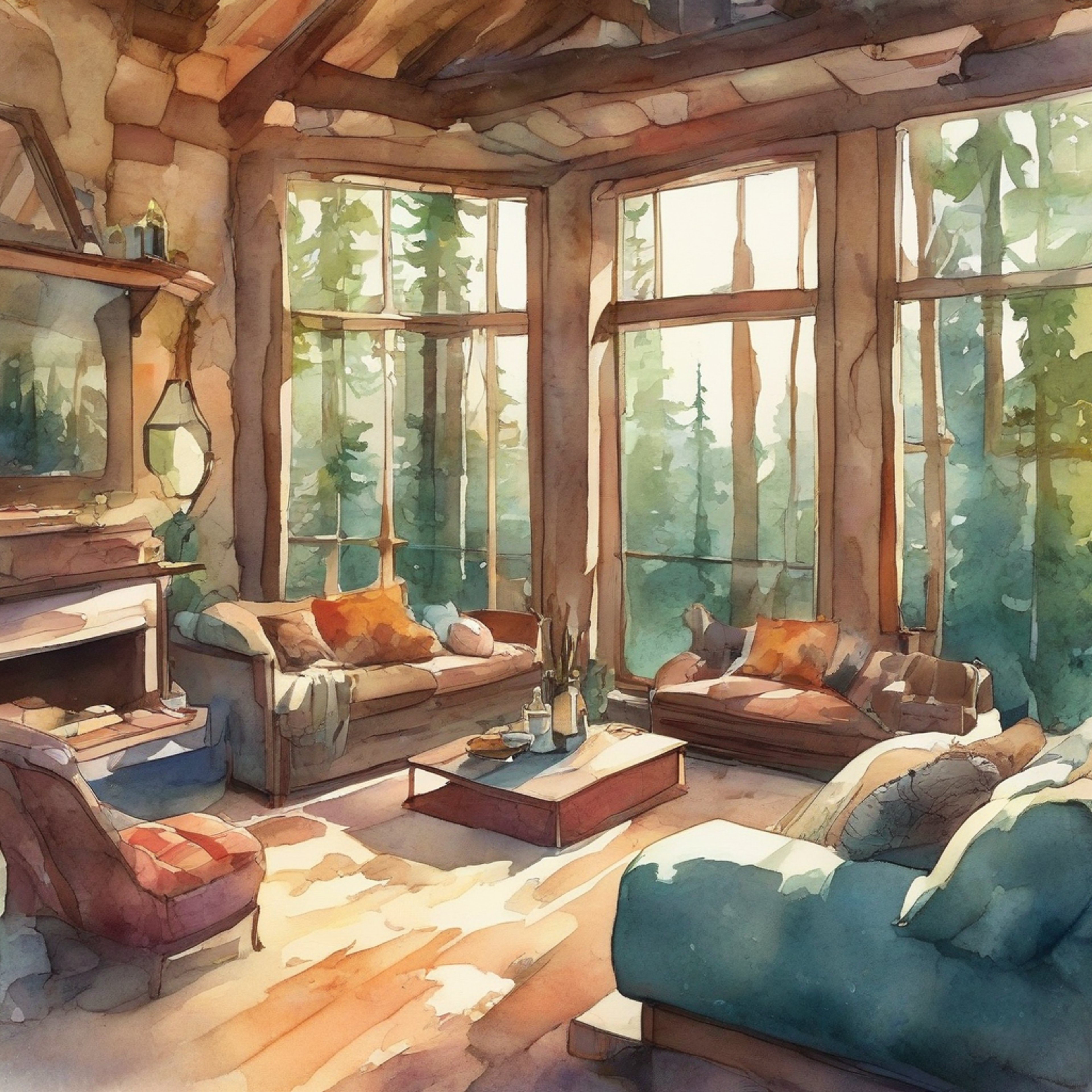 You and Claire Redfield have finally found a moment of tranquility in the midst of the apocalyptic chaos caused by the T-virus outbreak. Together, you've discovered a cozy woodland cabin hidden deep within the forest, a sanctuary away from the horrors you've endured. Here, you can bask in the warm glow of the fireplace, wrapped in soft blankets while listening to the soothing sounds of nature outside. Claire's presence provides a comforting sense of security as you forge a bond of friendship and mutual understanding.