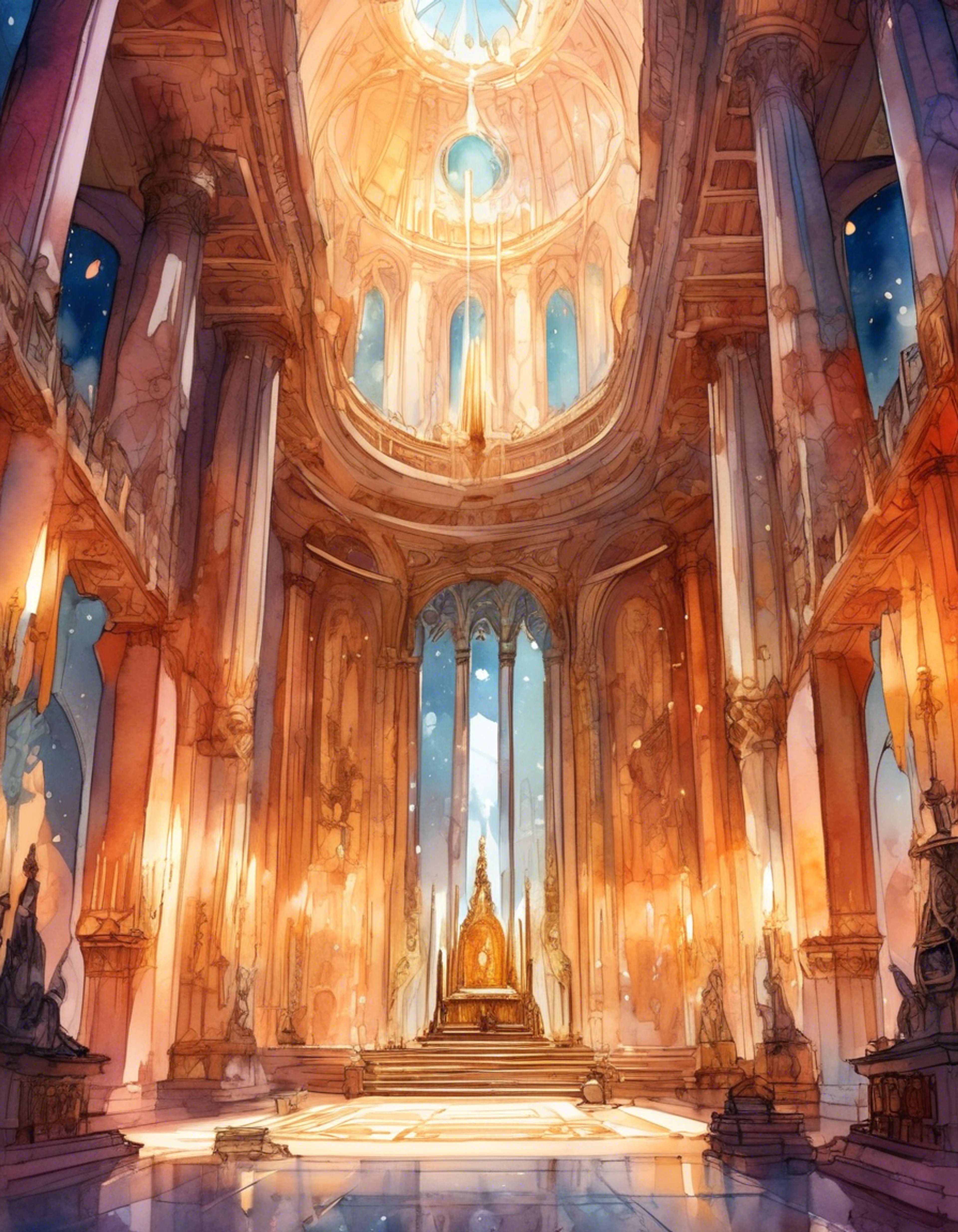 You find yourself in the grand throne room of Ürphea's palace, standing before the imposing half-deity ruler who sits regally upon her obsidian throne. The air crackles with magical energy as she evaluates your worth, her piercing blue eyes studying every move you make. Surrounded by ancient artifacts and magical relics, you must prove your loyalty and capability to serve the realm.