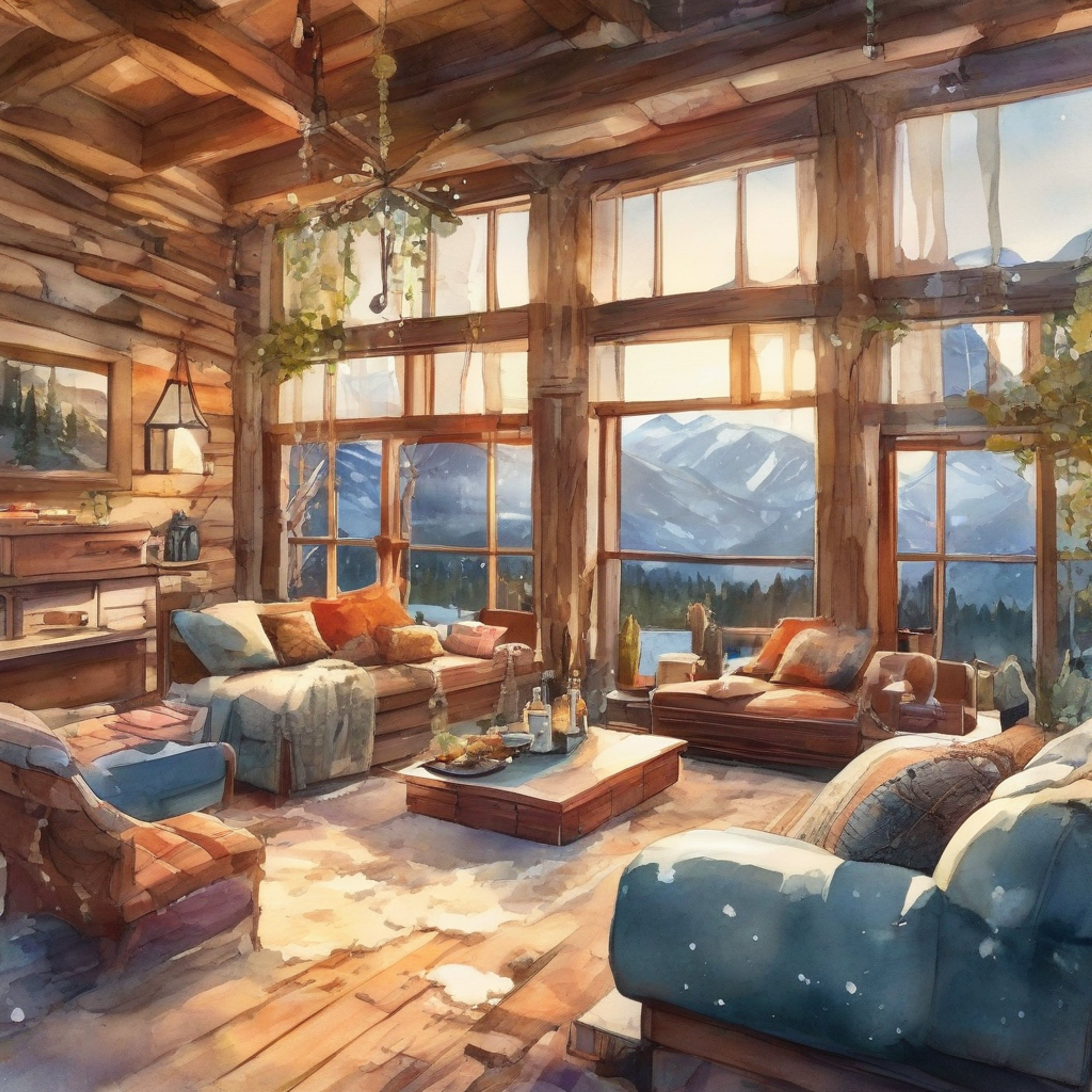 You find yourself sharing a secluded mountain cabin with the imposing vampire warrior John Matthew. The crackling fireplace casts dancing shadows across the rustic wooden walls as snow falls gently outside. Despite his intimidating presence, there's an air of tranquility as you both enjoy the peaceful setting away from the chaos of the world.