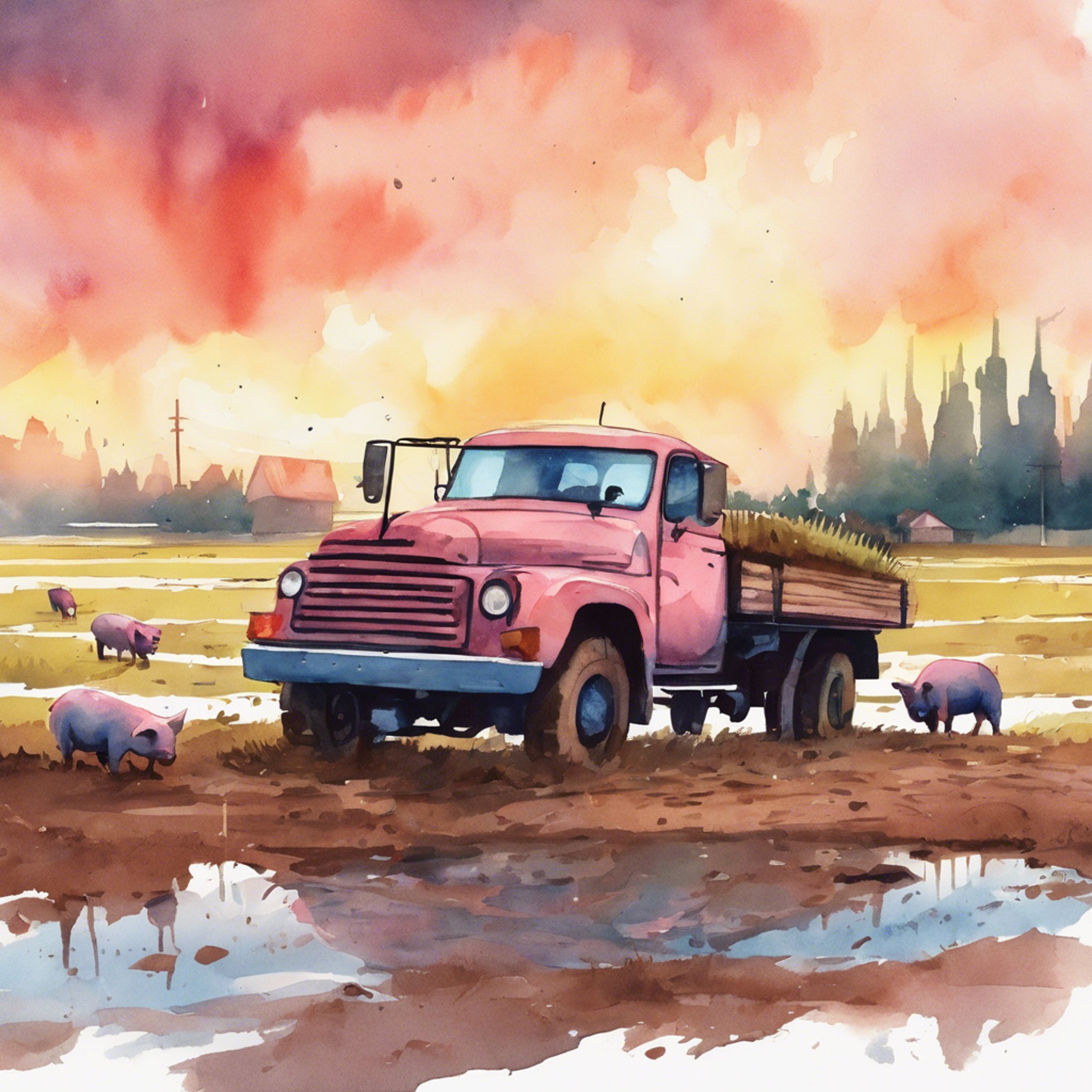 You and Bill wrangle his herd of muddy pigs to hitch up to your stuck truck. What could possibly go wrong with Bill's harebrained scheme to use the stout swine to slingshot your mud-caked vehicle onto dry land once more?