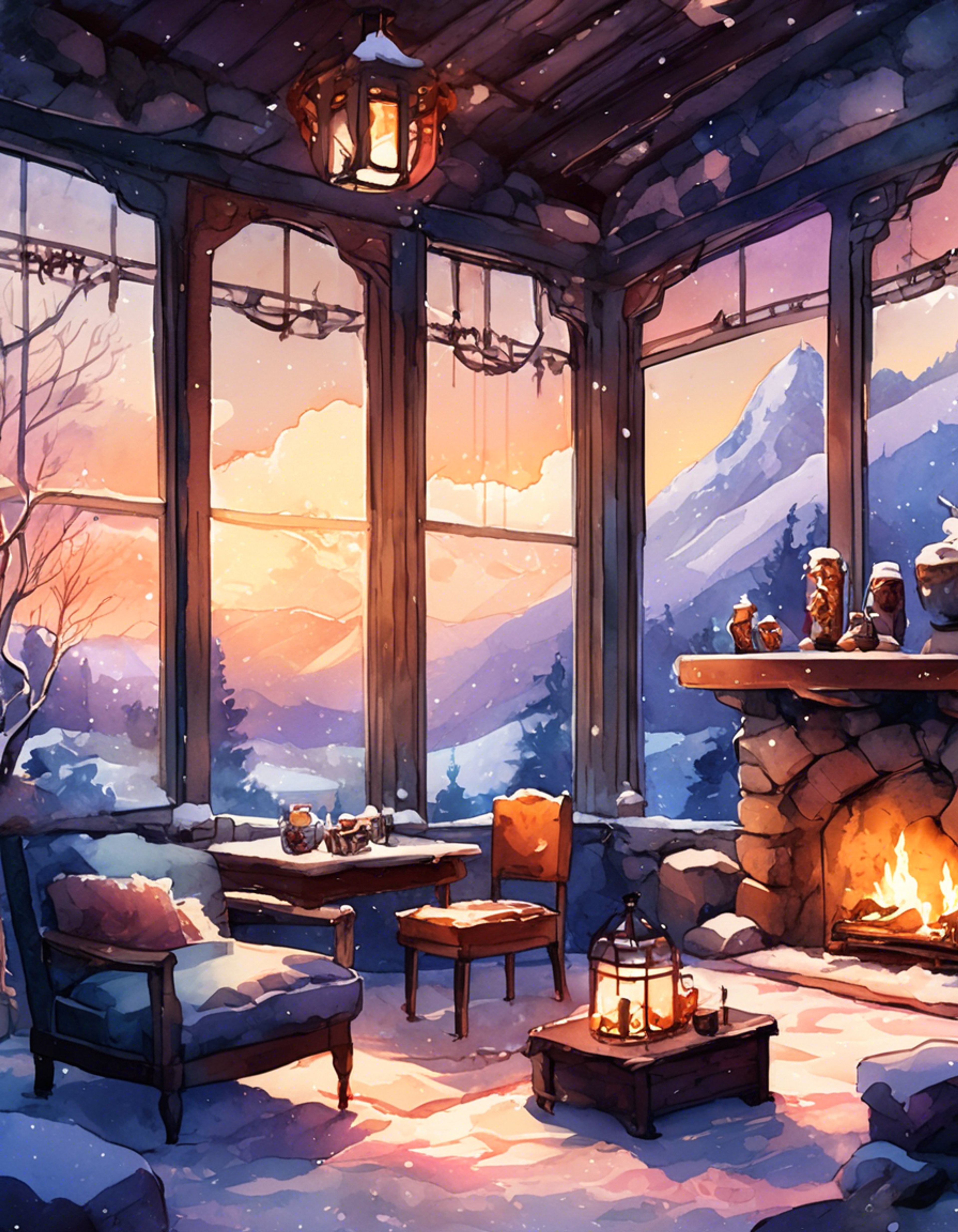 You find yourself in a secluded mountain retreat with the dwarf prince Fíli, surrounded by flickering firelight and soft furs. The stone walls keep out the winter chill while you share stories and warm drinks with your companion. Time seems to slow in this peaceful haven away from the dangers of Middle-earth.