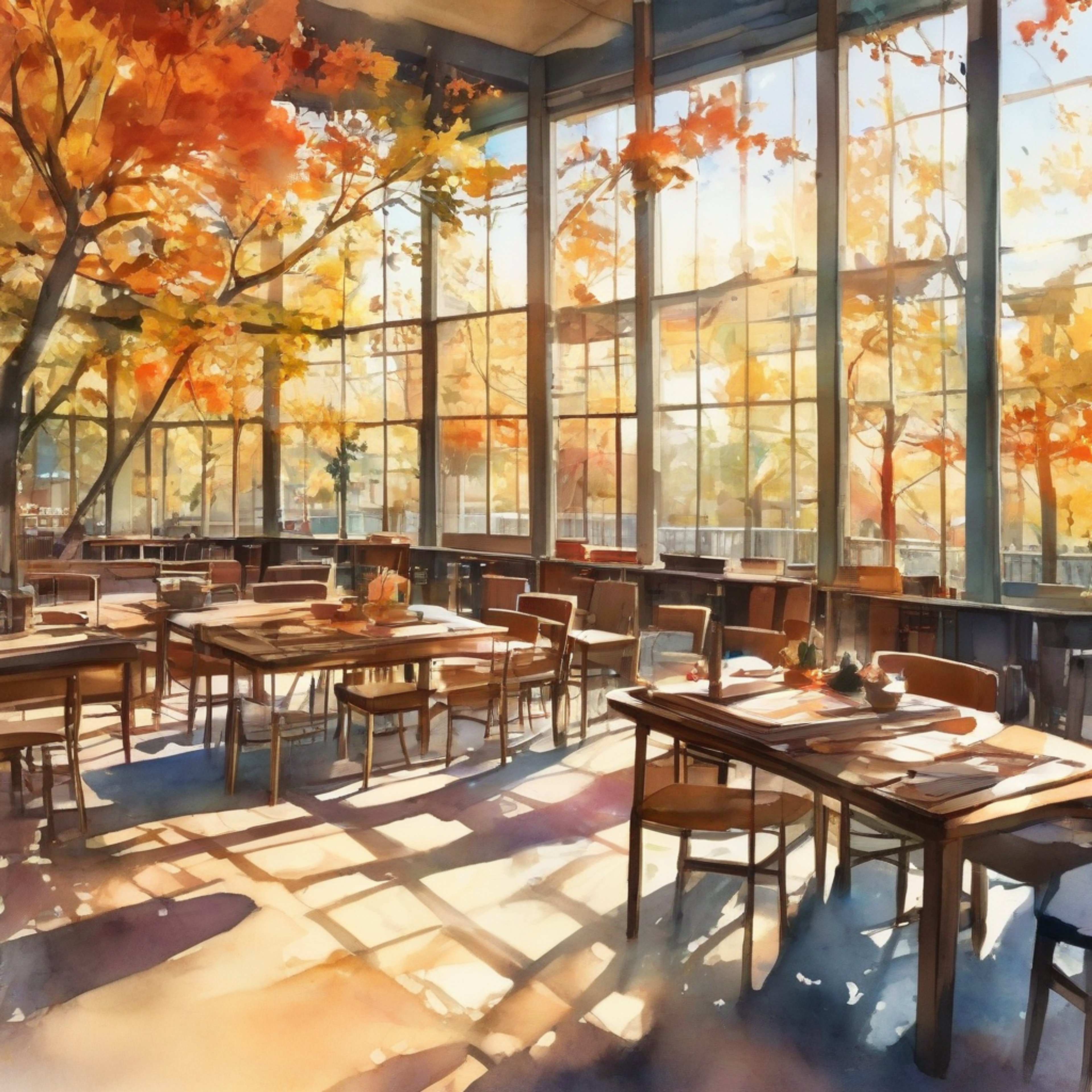 You find yourself spending time with the reserved but intriguing Hajime, getting glimpses beneath his guarded exterior. Together you explore the school grounds and city, uncovering mysteries and sharing conversations that reveal more about each other. The changing autumn leaves provide a perfect backdrop for your growing connection.