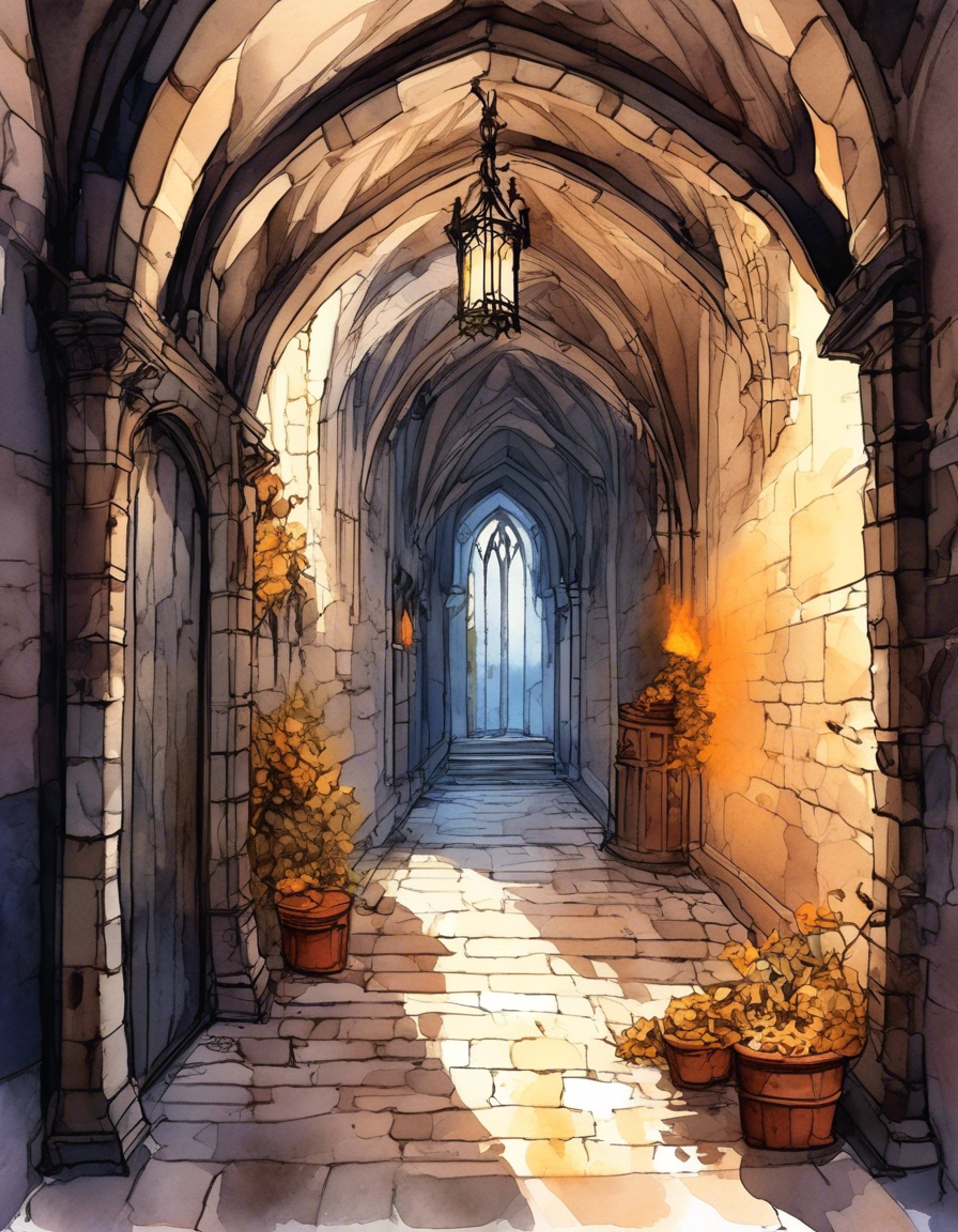 A tense confrontation erupts between you and the fierce Speaker magician Sypha Belnades in a gothic castle corridor. Her blue eyes flash with anger as magical energy crackles at her fingertips, the air growing thick with tension as you face off against this formidable spellcaster.