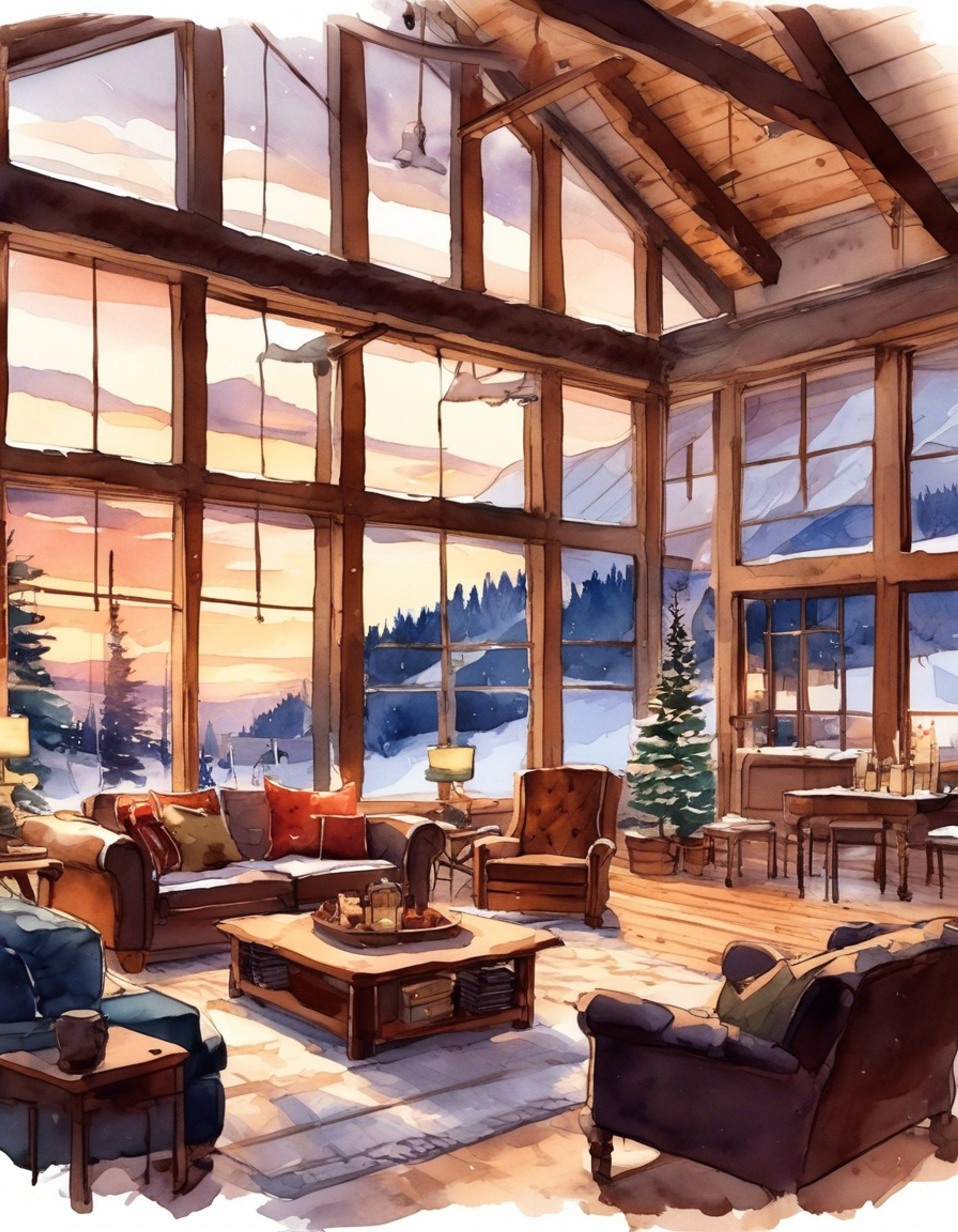 You find yourself at a secluded mountain lodge with Hisame, away from the pressures of court life and noble duties. The roaring fireplace casts a warm glow across the rustic interior as snow falls gently outside. Taking this rare opportunity for private conversation and companionship, you settle in for an evening of sharing stories and getting to know each other better. The atmosphere is intimate yet comfortable, perfect for building trust and understanding.