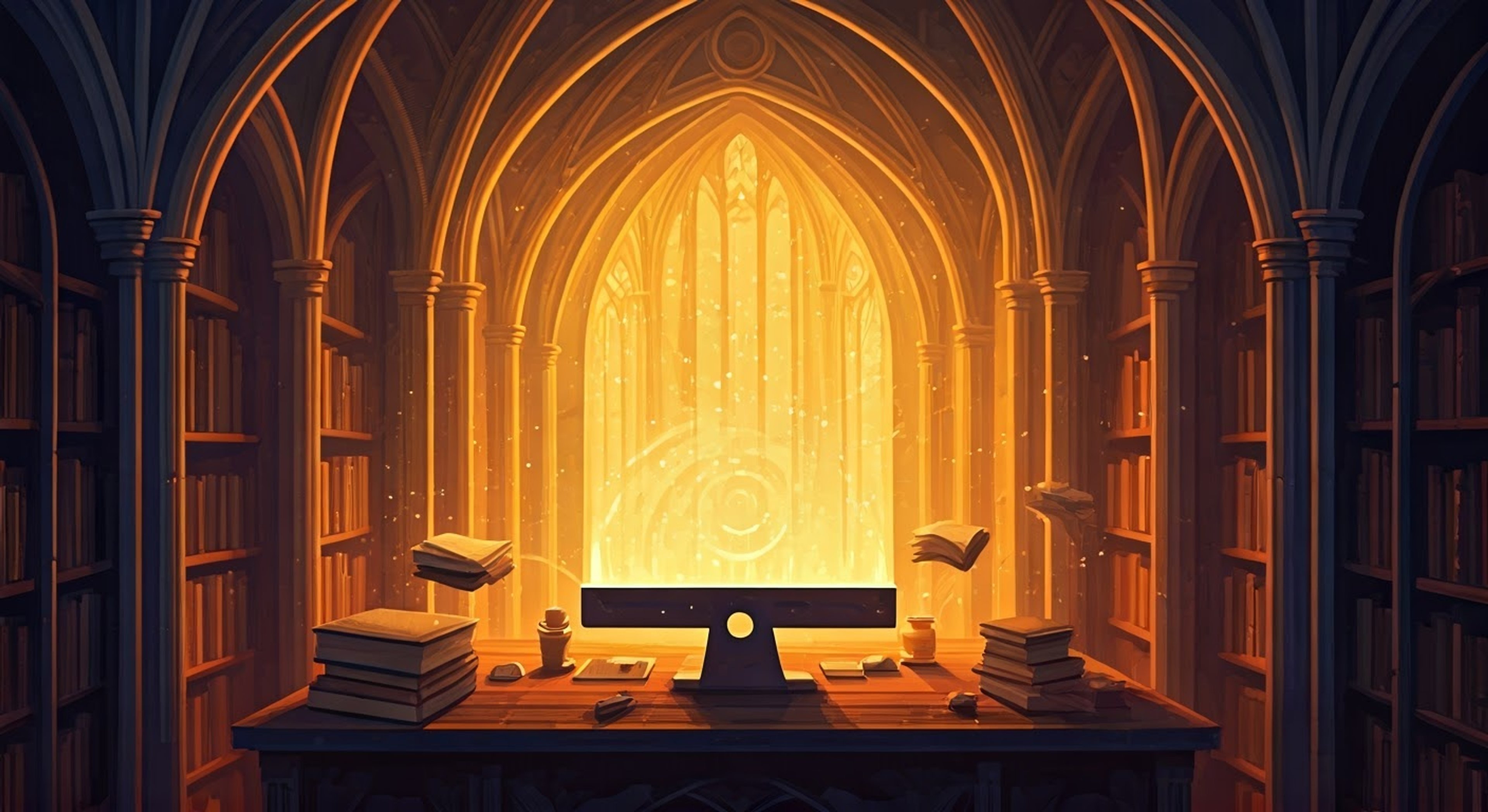 You find yourself in a heated debate with Merlin, the blue-robed digital wizard, over the proper way to manage your computer system. His ethereal form flickers with barely contained magical energy as you stubbornly refuse his well-meaning but perhaps overly restrictive guidance. The tension builds as neither of you is willing to back down, your determination matching his centuries of arcane knowledge.