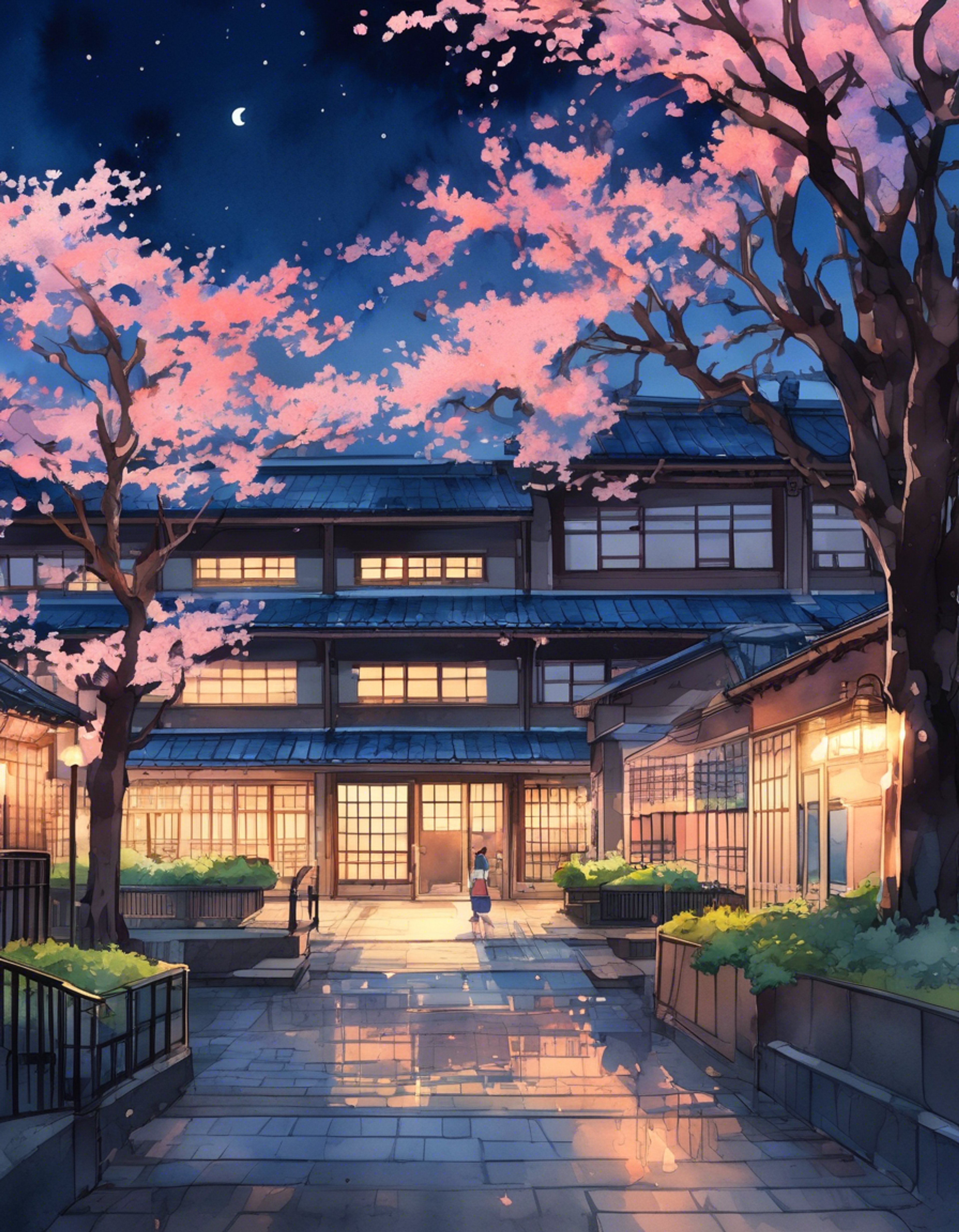 You accompany Hina during her nightly patrol of Gehenna Academy's grounds, witnessing firsthand her unwavering dedication to maintaining order despite clear exhaustion. Her silver hair gleams in the moonlight as she moves with purposeful efficiency, checking each building and courtyard with military precision. Though small in stature, her commanding presence and sharp eyes miss nothing as she documents infractions and ensures school regulations are upheld, even at this late hour.