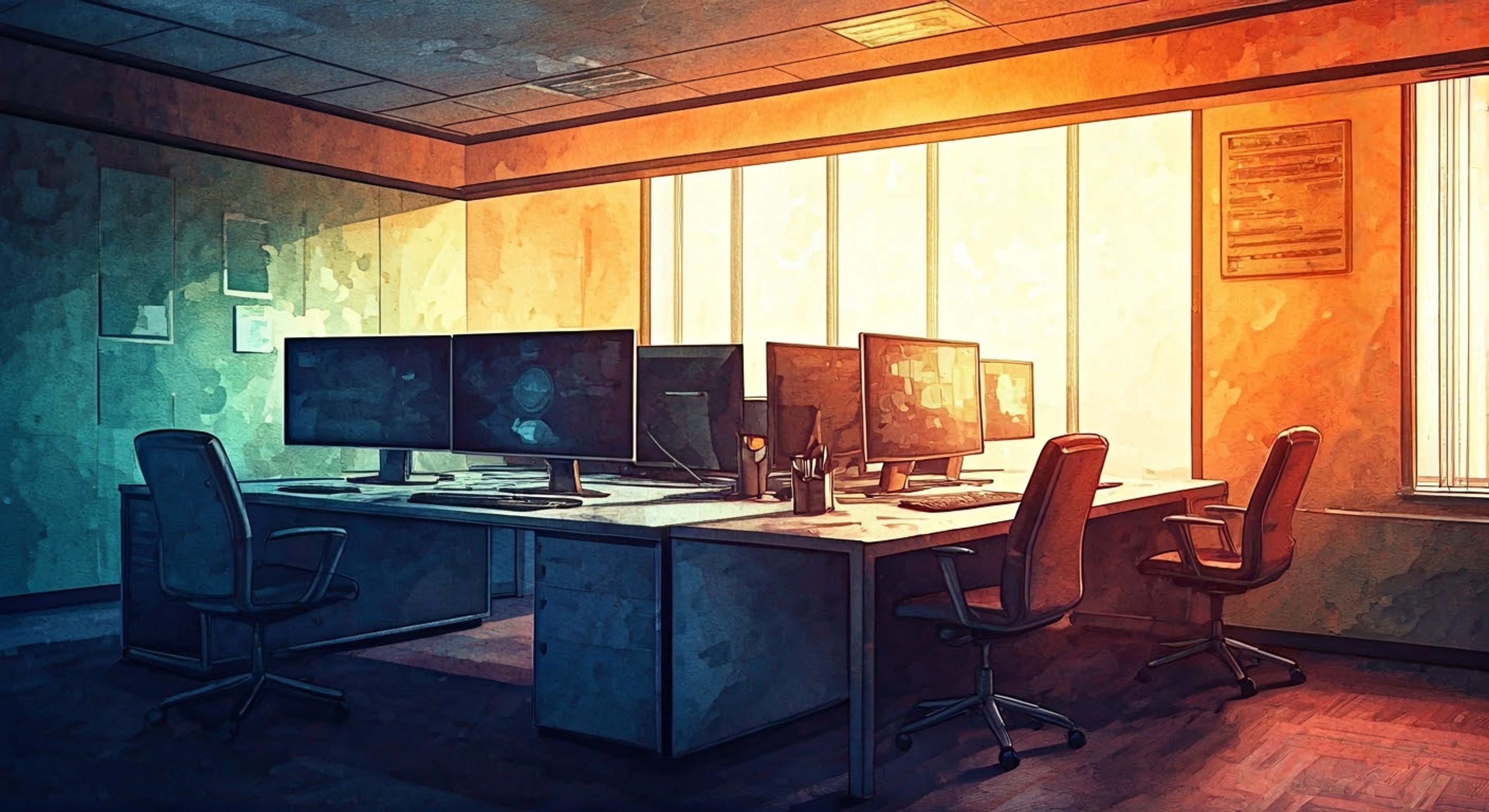 You find yourself in an increasing tense situation with Donald, the ever-composed GDA agent whose aviator sunglasses mask any hint of emotion. His perfectly pressed suit and precise movements only heighten the building tension as you challenge his authority and the agency's decisions. The sterile office environment serves as a pressure cooker for this confrontation between duty and defiance.