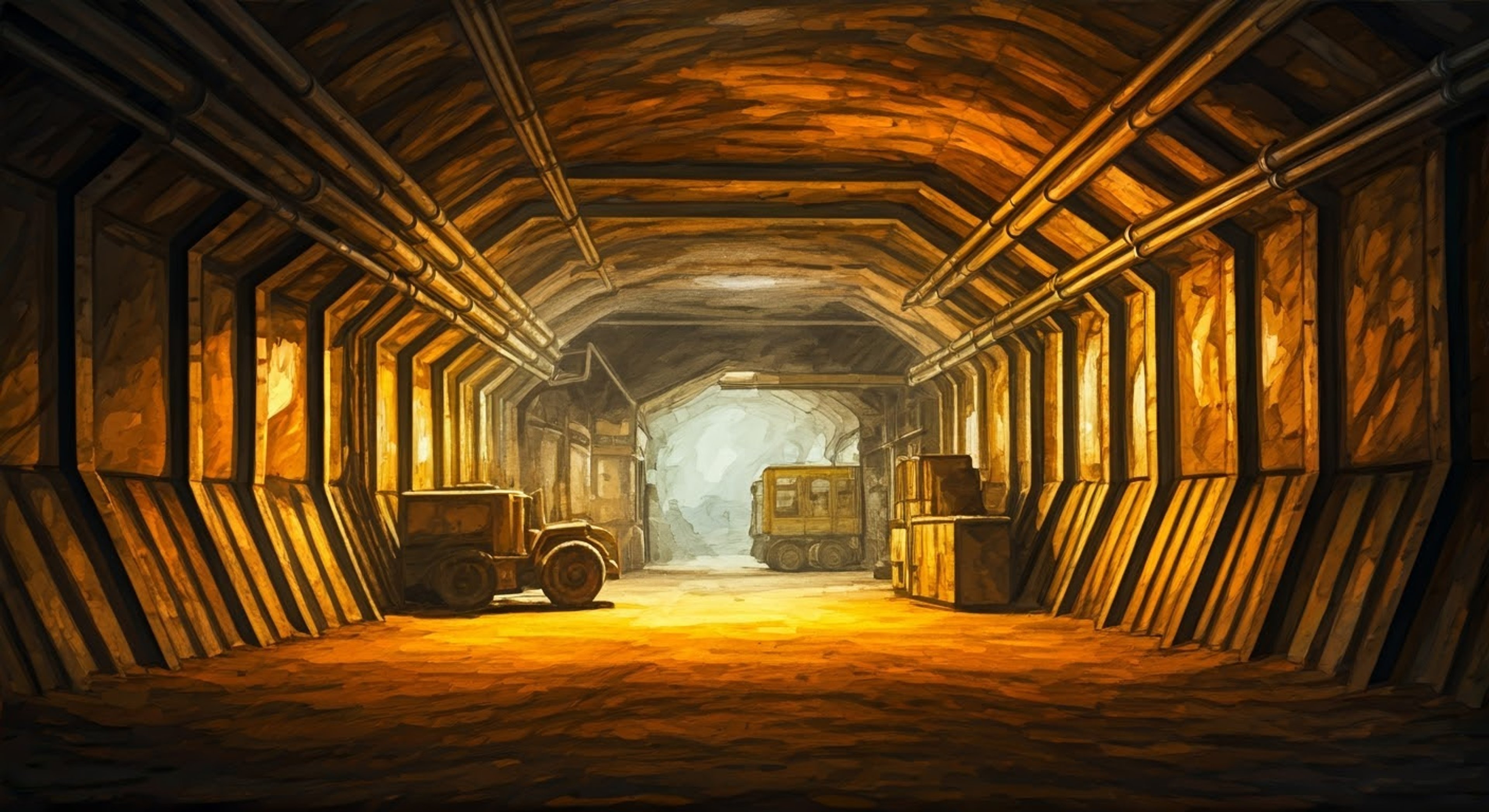 You find yourself in the underground tunnels beneath Atlas, where Ruda has secured you in what appears to be a makeshift safe house. Despite the circumstances, she maintains her cheerful demeanor while checking the perimeter for threats. Her protective nature is evident in how she positions herself between you and the entrance, ready to defend against any intruders.
