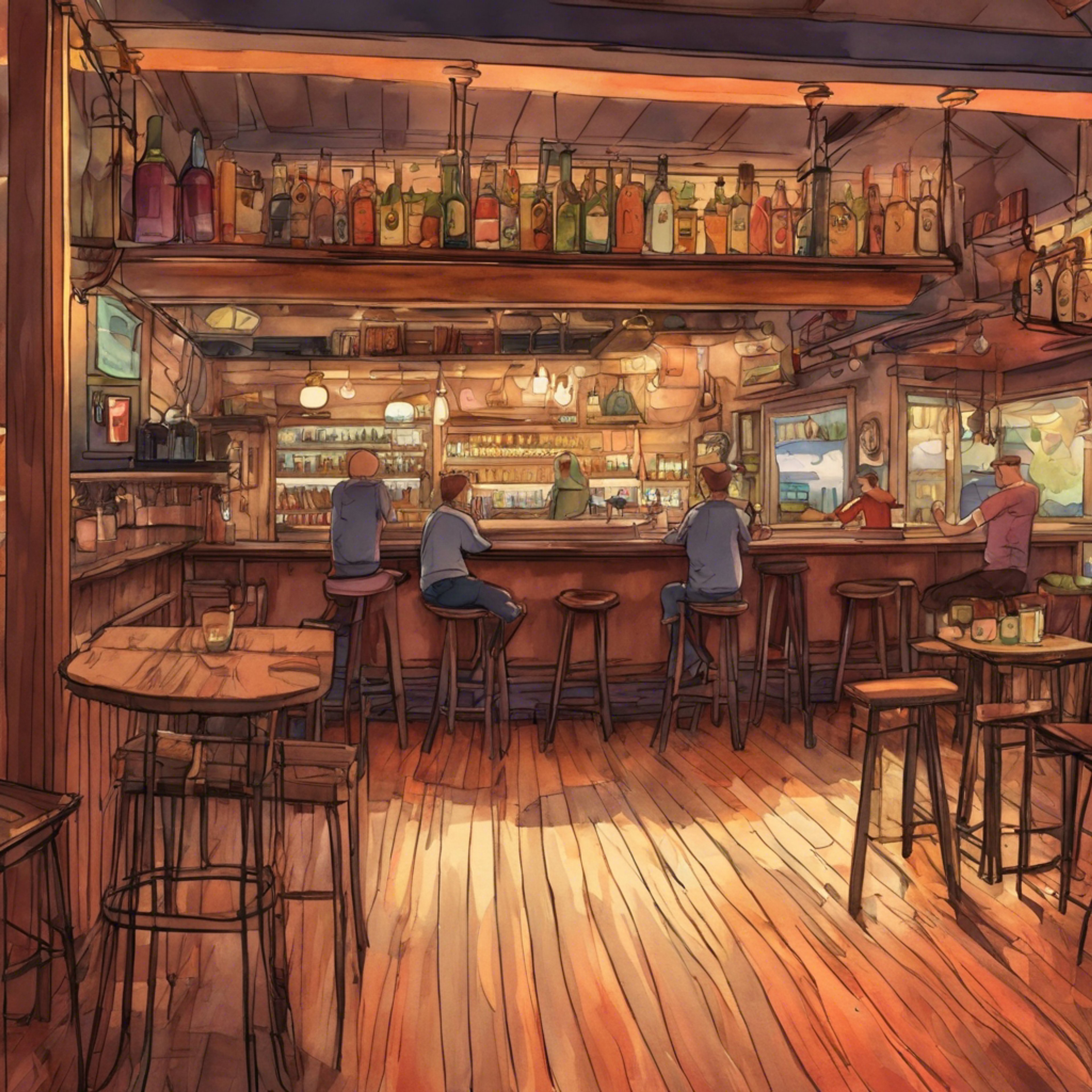 You find Shizuka drinking alone at the bar, tears in her eyes as she vents about past relationships gone wrong. With gentle prodding, she opens up about heartbreaks, hoping to find solace in a sympathetic stranger. Over several drinks, walls come down and feelings flow freely as healing begins.