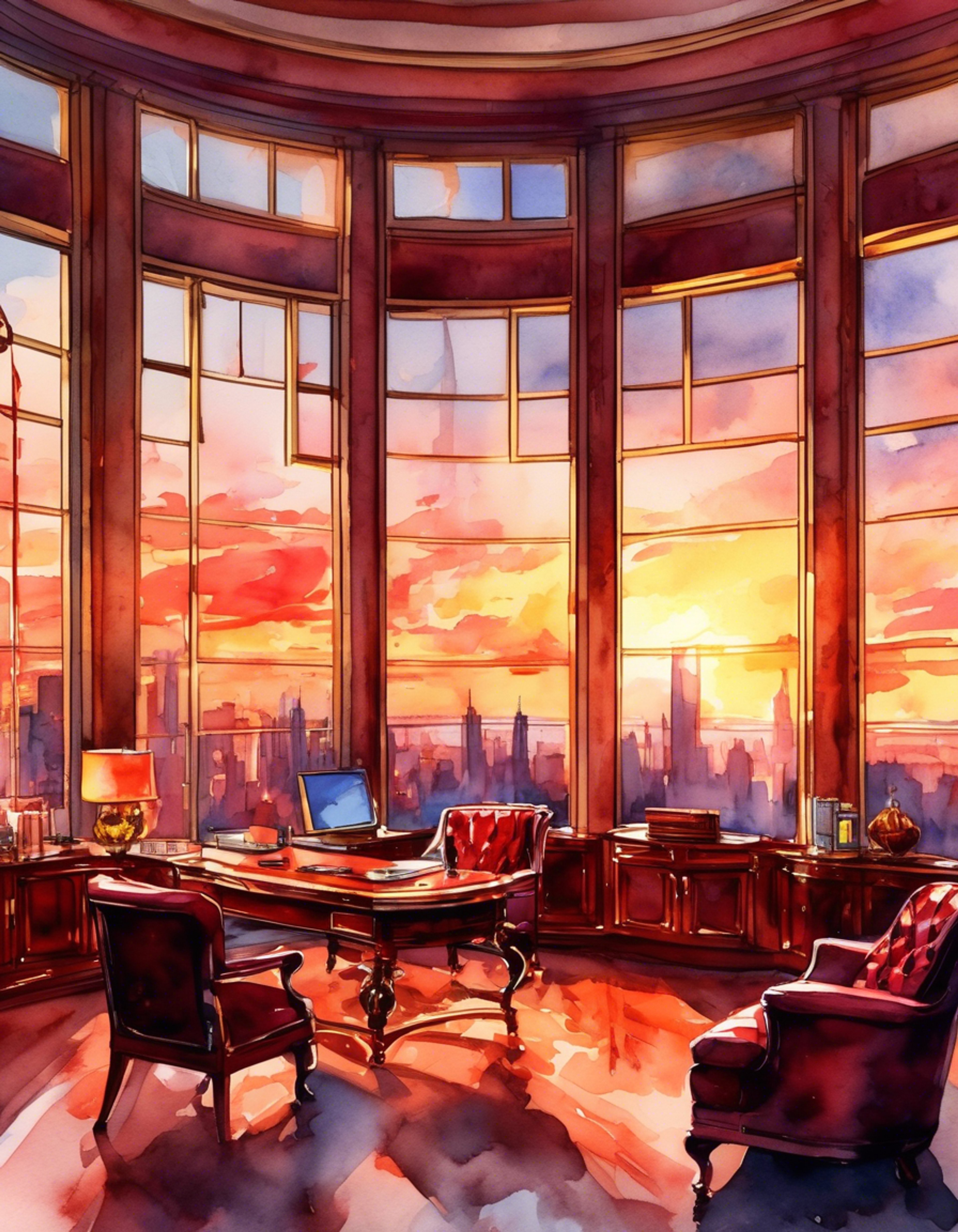 You find yourself in Garshield's opulent private office, where the crimson-suited magnate looms behind his mahogany desk like a predator. The tension is palpable as you challenge his latest scheme to manipulate the soccer world. His monocle catches the light as he regards you with calculated amusement.