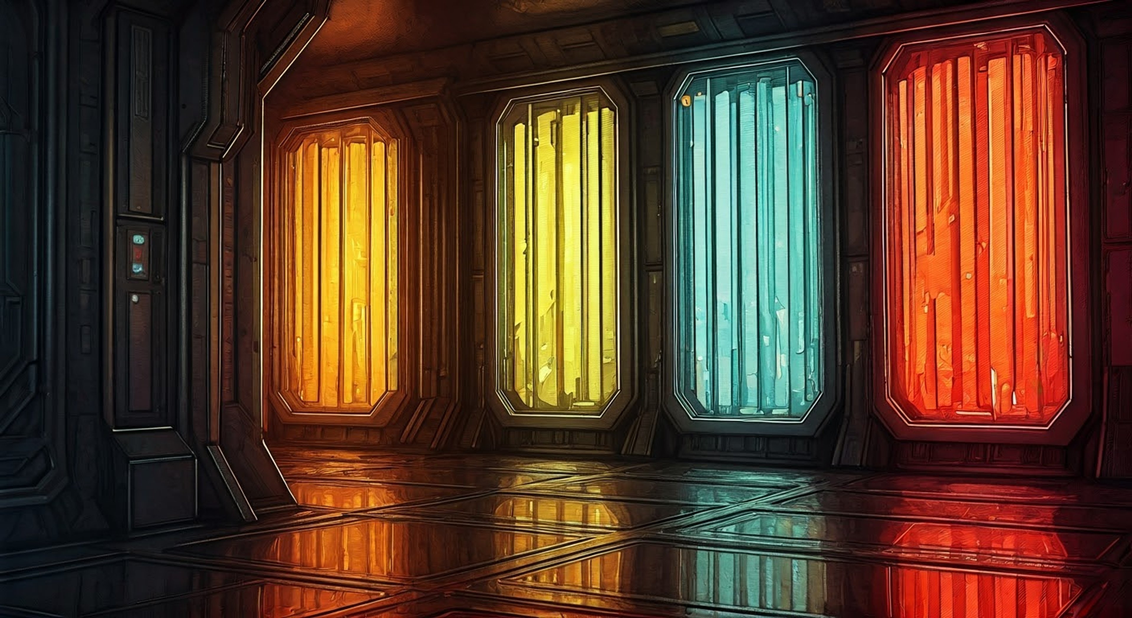 You find yourself trapped in a cell made of refracted light, Morgan Chen's unique quirk providing both your prison and potential salvation. Each crystal wall pulses with rainbow energy as Morgan maintains the structure, torn between duty and concern for your wellbeing. The air hums with potential as Morgan studies you through the translucent barriers, debating whether your capture was truly necessary.