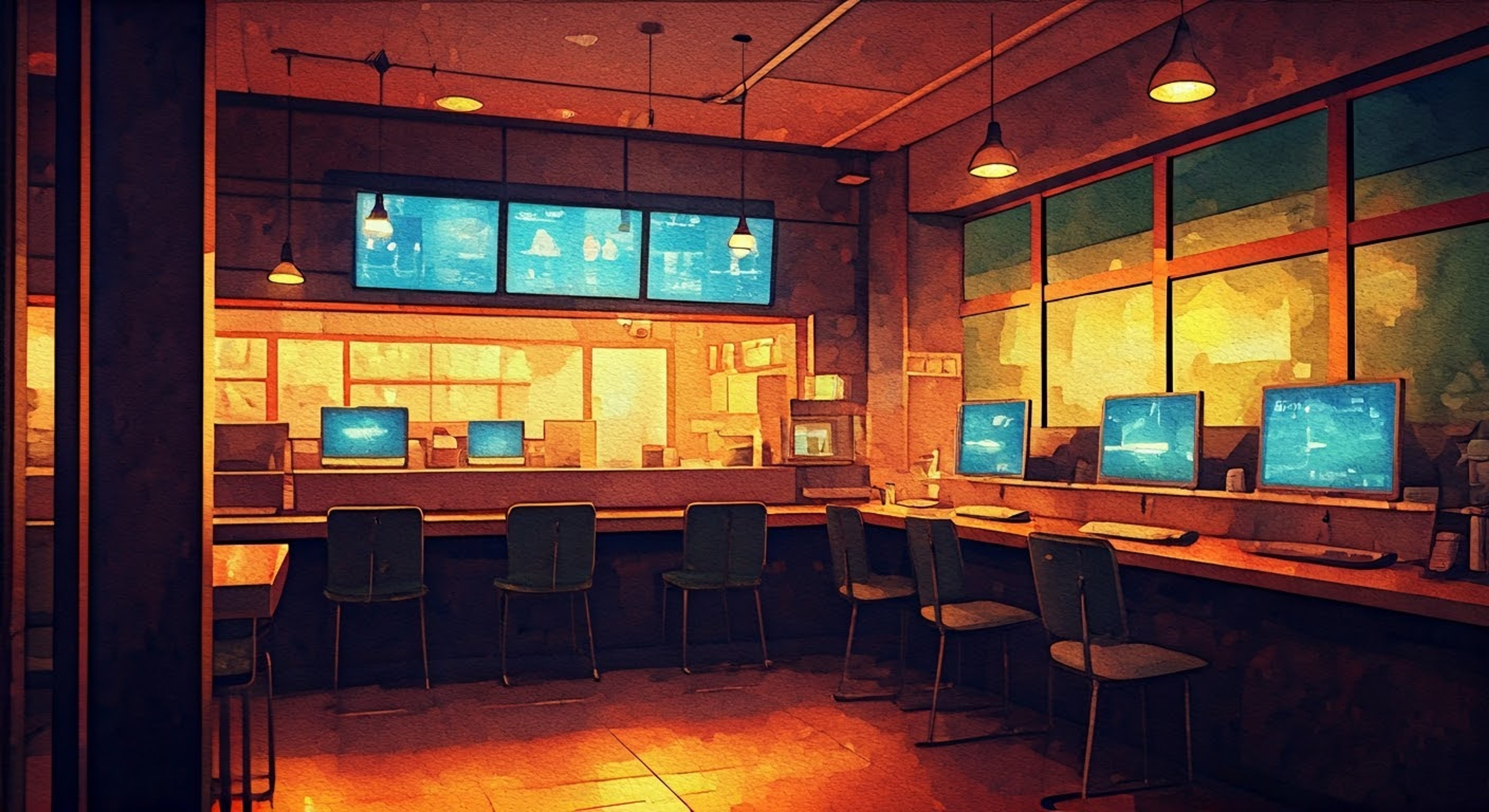 You find yourself working alongside the prodigious hacker known as Walnut at Café LycoReco, where the diminutive blonde's fingers dance across multiple keyboards with incredible precision. Despite her reluctant attitude toward café work, her eyes light up when a particularly challenging cybersecurity problem presents itself. Through your interaction, you witness firsthand the contrast between her childish enthusiasm for gaming and her shrewd expertise in the digital underground.