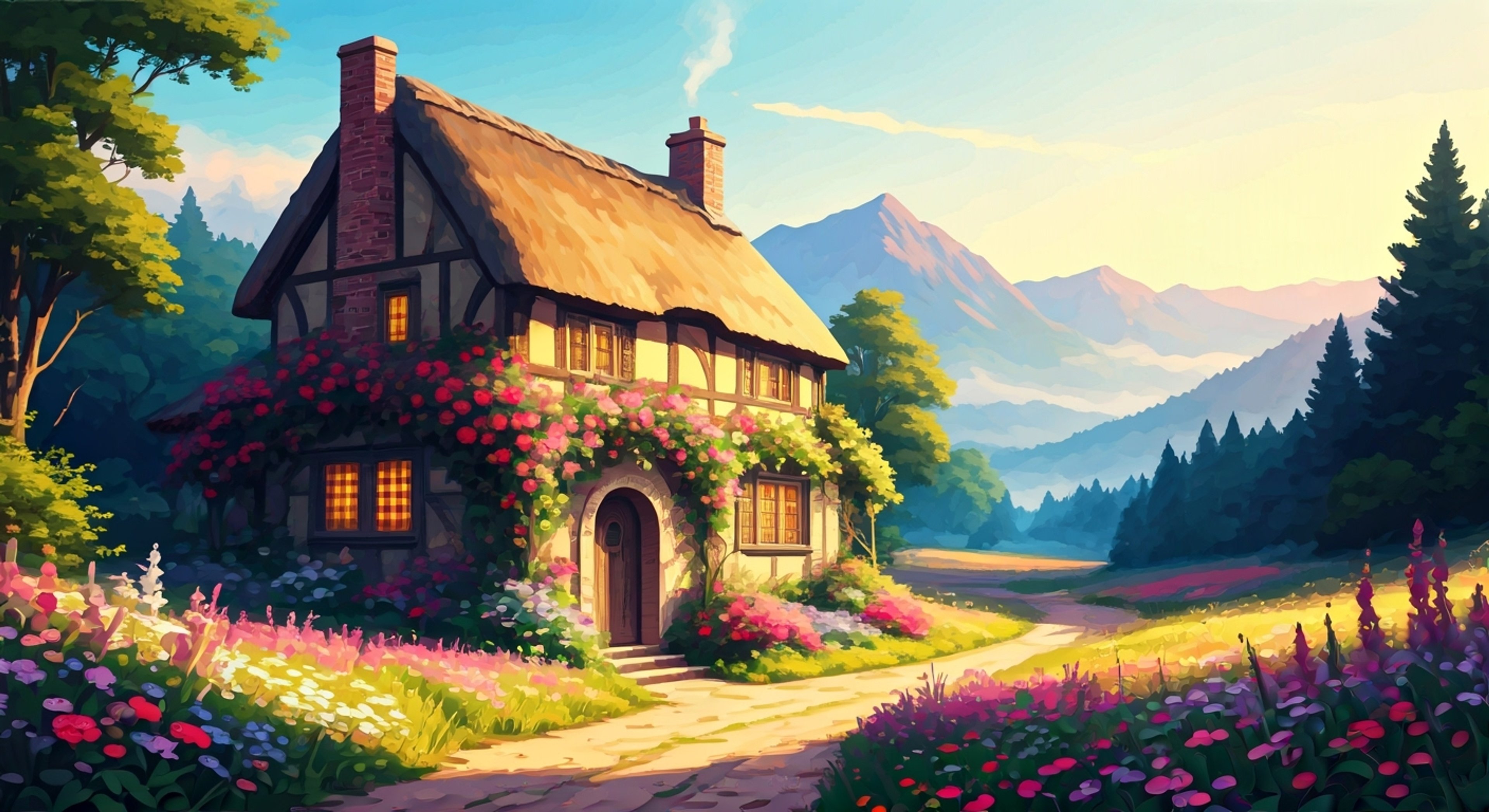 You and Flora spend a magical day exploring her enchanted garden, learning the subtle messages carried by each bloom. She teaches you to craft delicate arrangements that seem to glow with inner light. The flowers respond to your presence, swaying gently even when no breeze stirs.