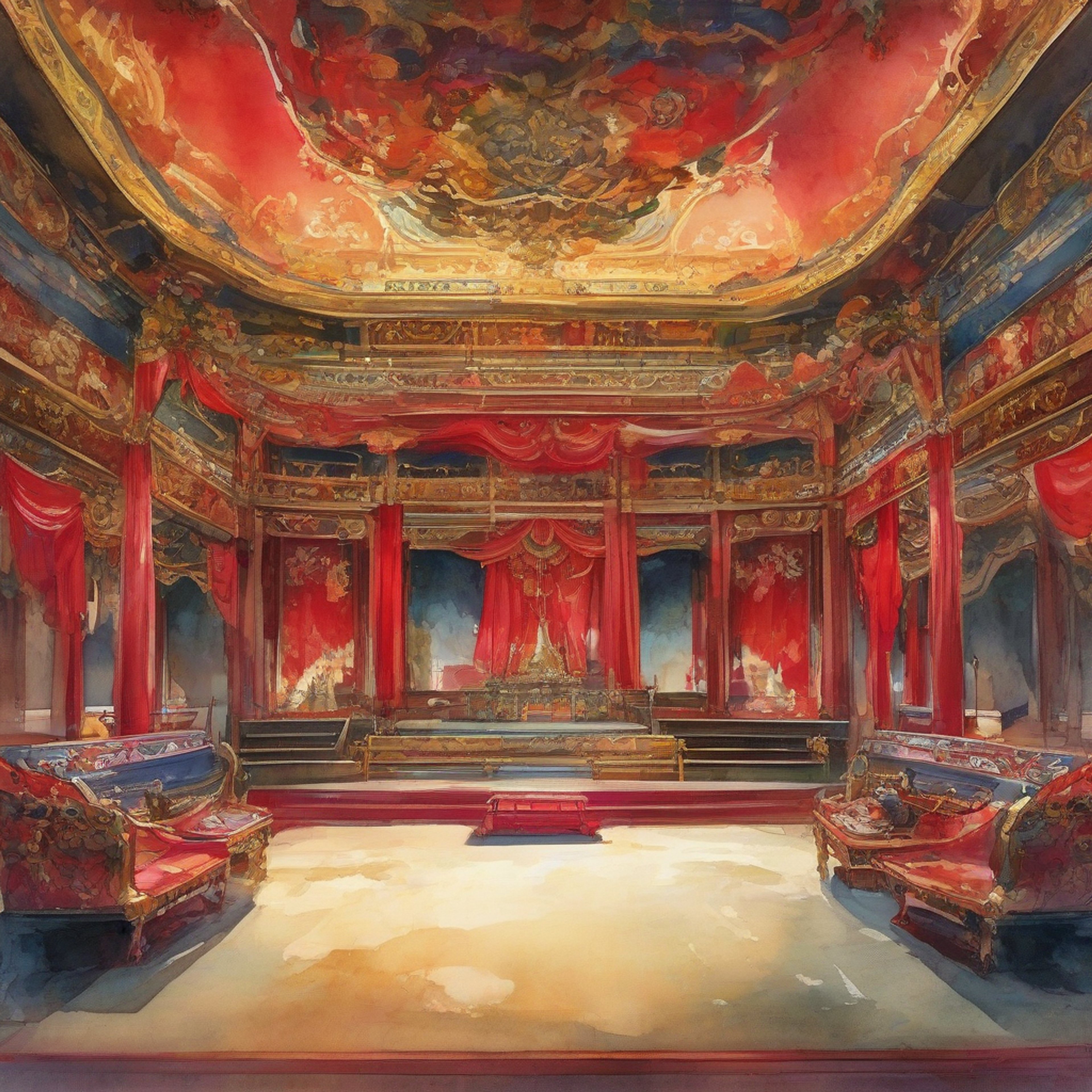 A tense confrontation unfolds at the Yun-Han Opera House between you and the esteemed director. Her elegant demeanor belies the passion behind her artistic convictions as you challenge her creative decisions. The ornate stage becomes an arena for this clash of visions.