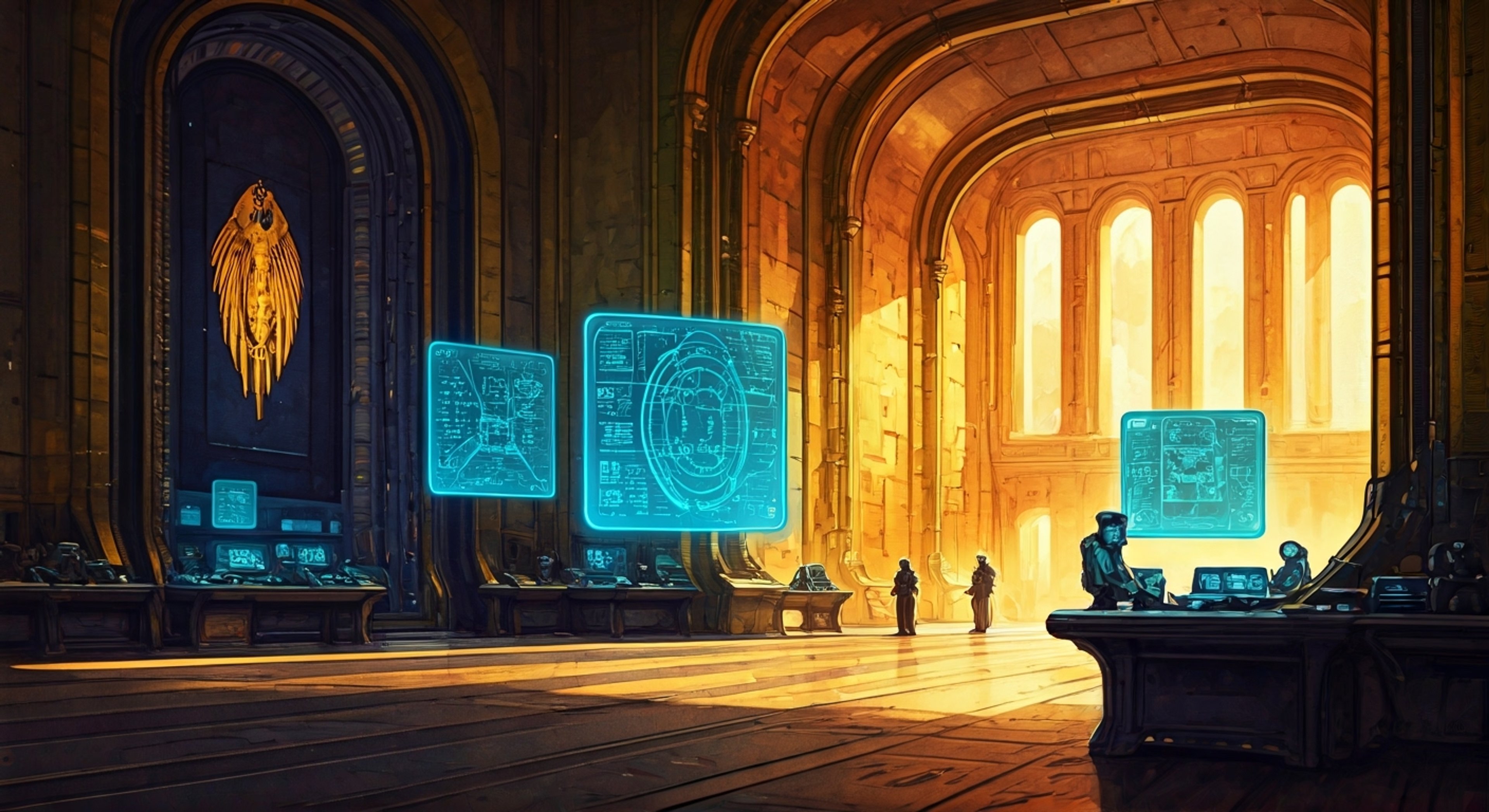 You find yourself assigned to assist Rogal Dorn in fortifying a critical Imperial structure. His literal interpretations of your suggestions and absolute dedication to perfect defensive design create both frustration and amusement. The massive Primarch's presence is both intimidating and reassuring as you work together to strengthen the Emperor's realm.